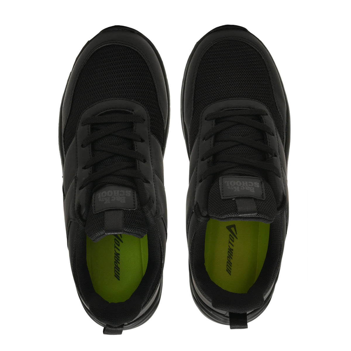 Impakto Kid's Black School Shoes