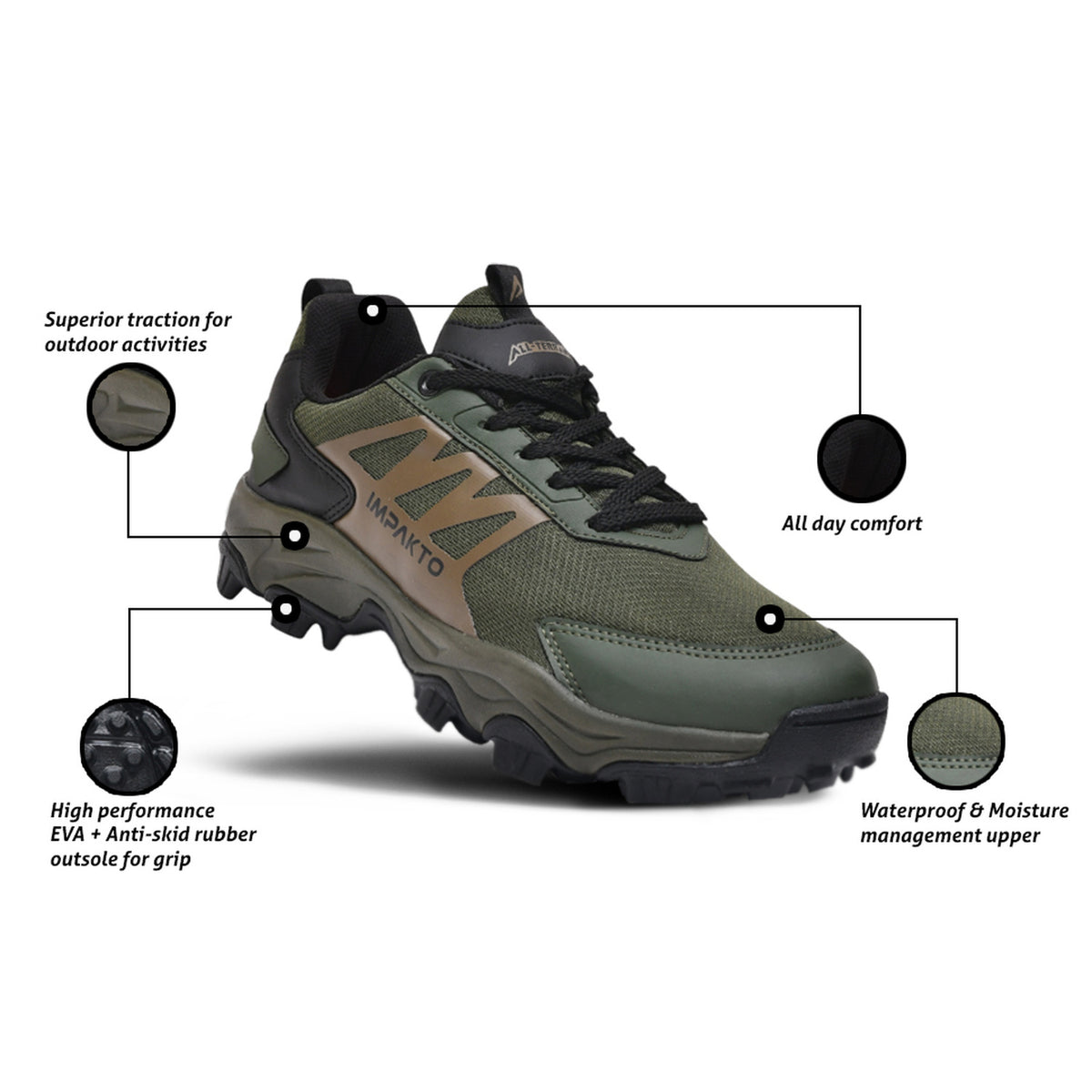Impakto Edgerunner Men’s Hiking & Trekking Shoes
