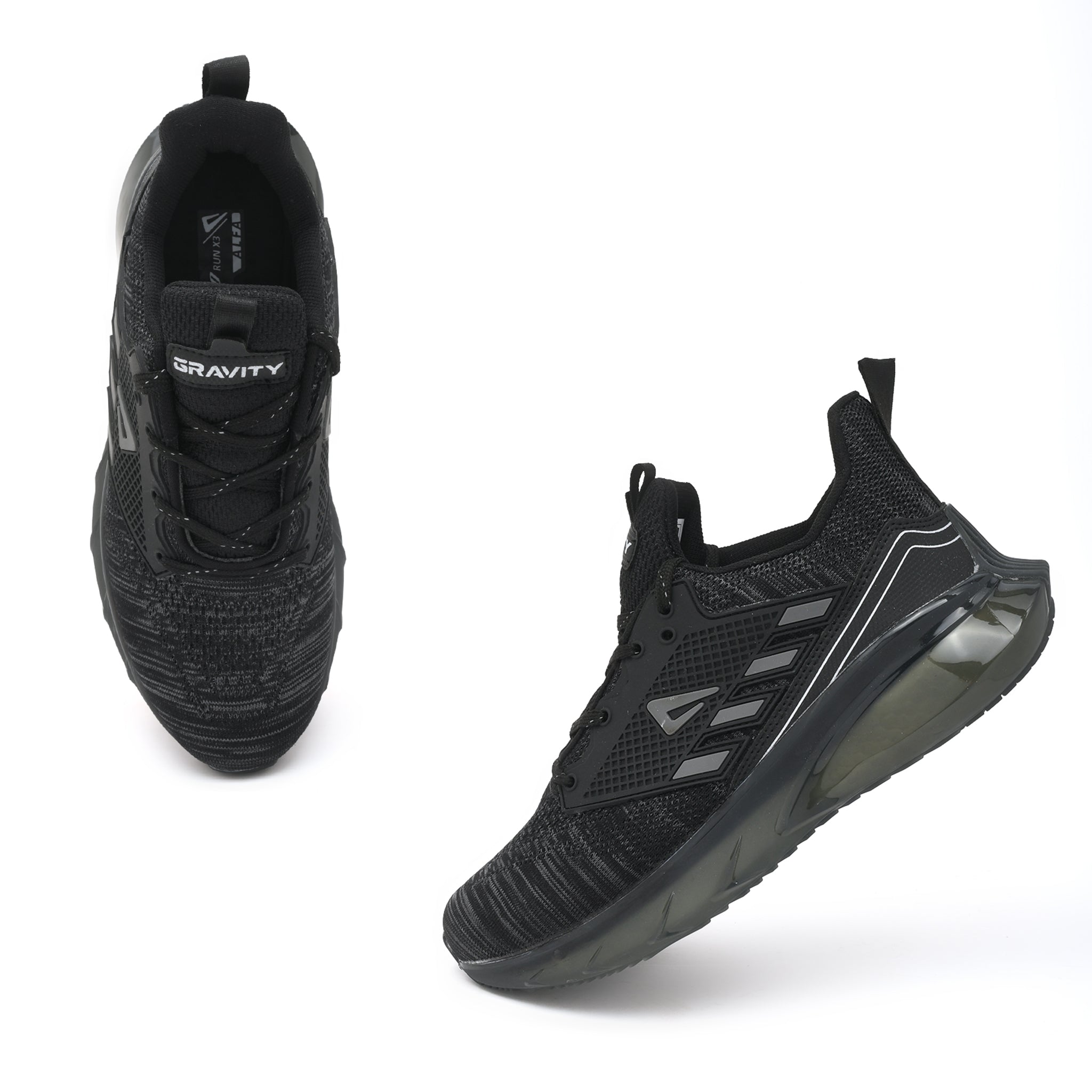 Impakto Gravity Men's Black Running Shoes