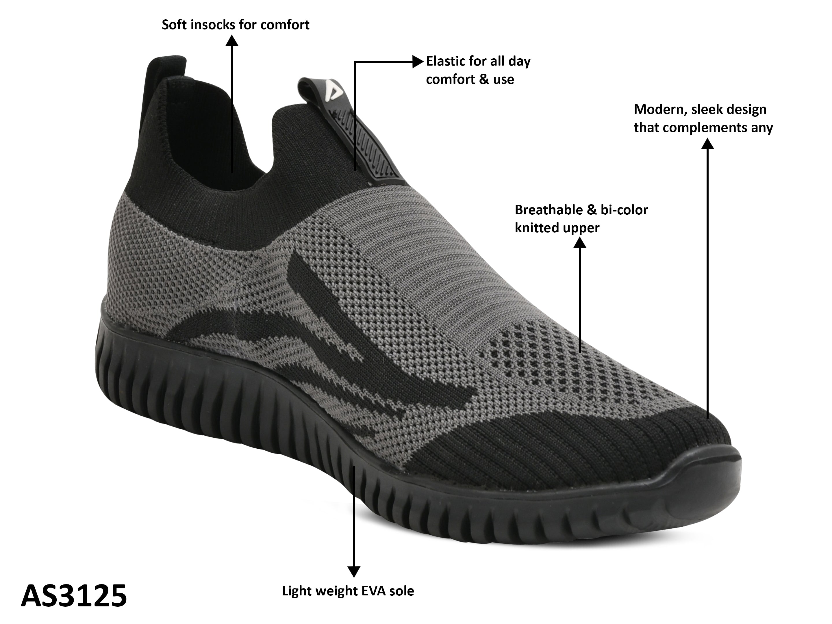 Impakto Sprint Men Men's Grey Walking Shoes