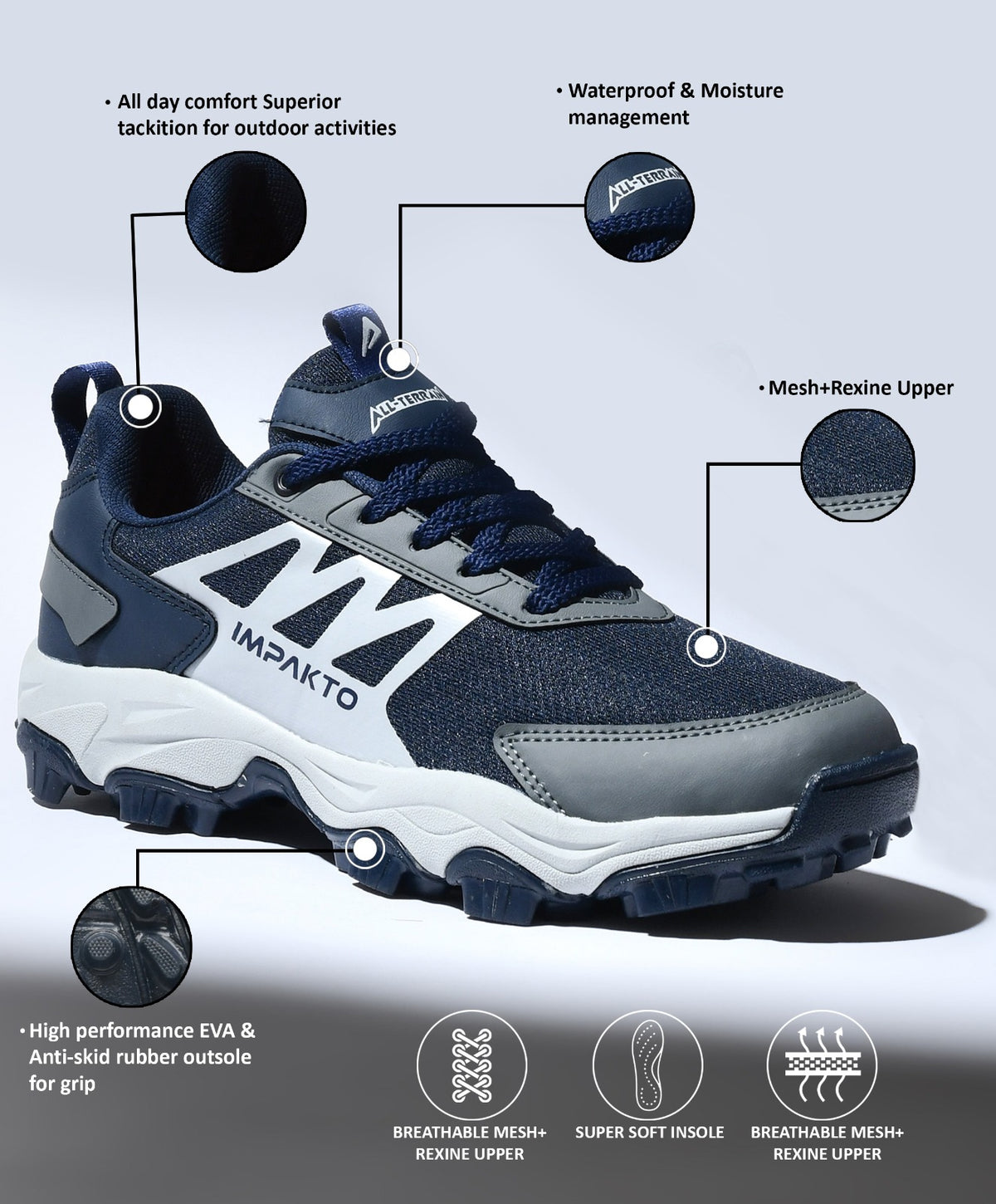 Impakto EdgeRunner Trekking & Hiking Shoes