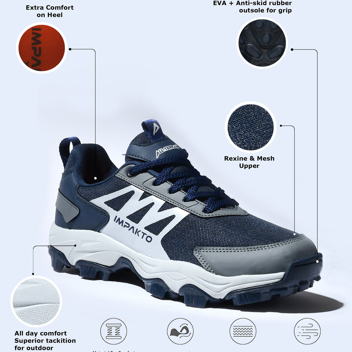 Impakto EdgeRunner Trekking & Hiking Shoes