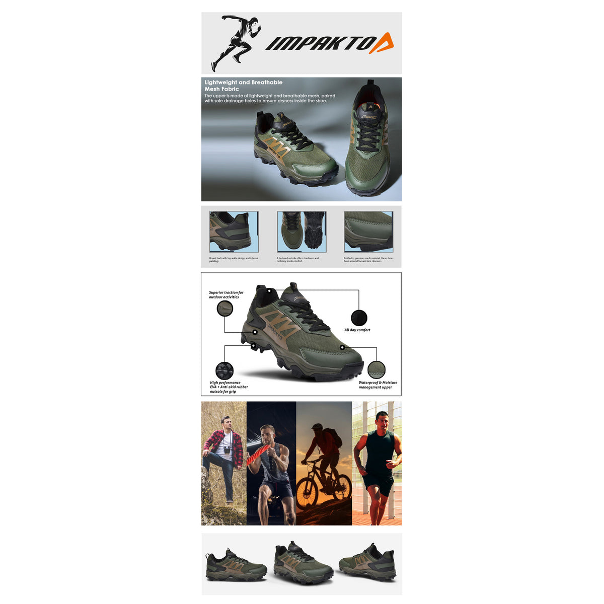 Impakto Edgerunner Men’s Hiking & Trekking Shoes