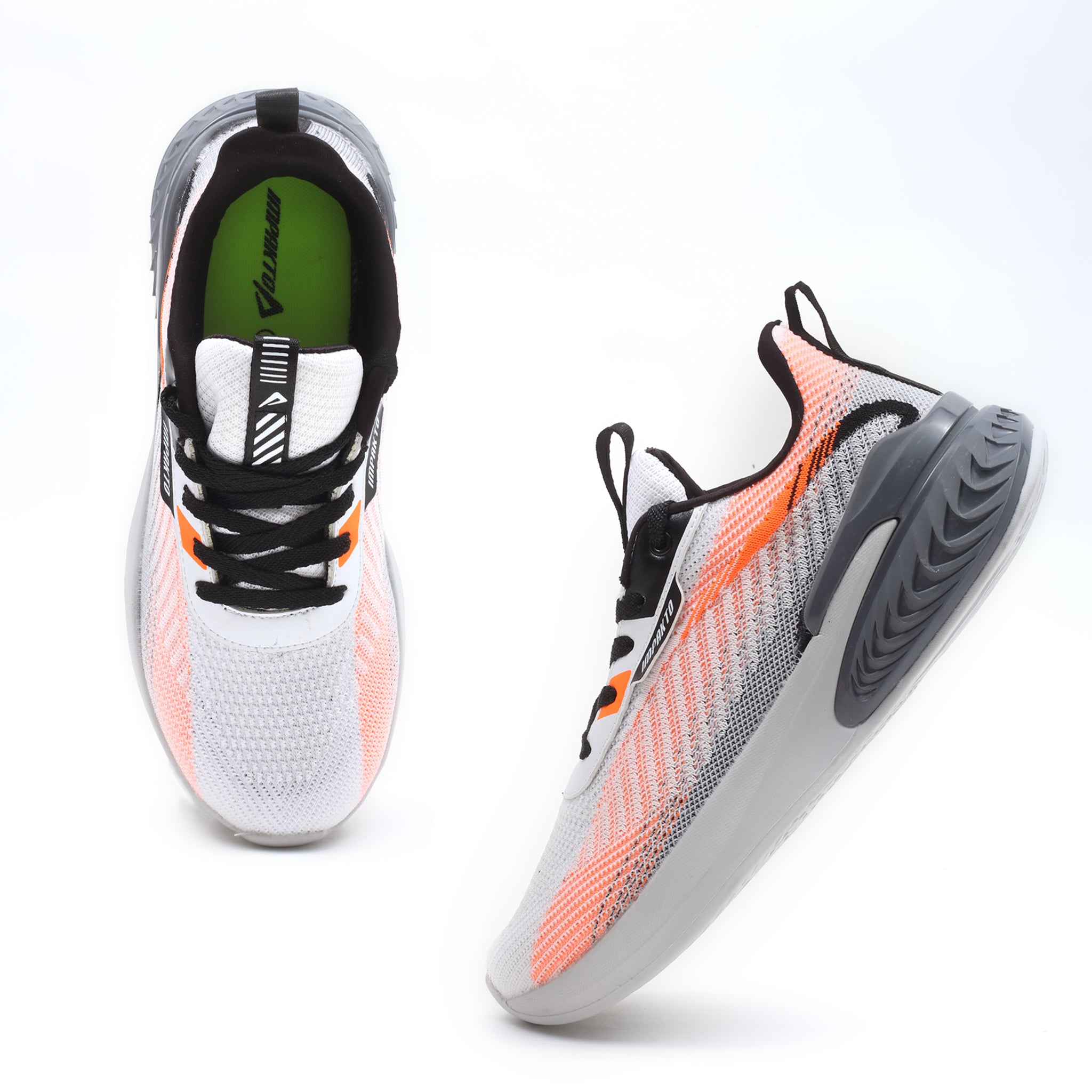 Impakto Xcellerate Men's White Running Shoes With Comfort Cushioning- AS3154