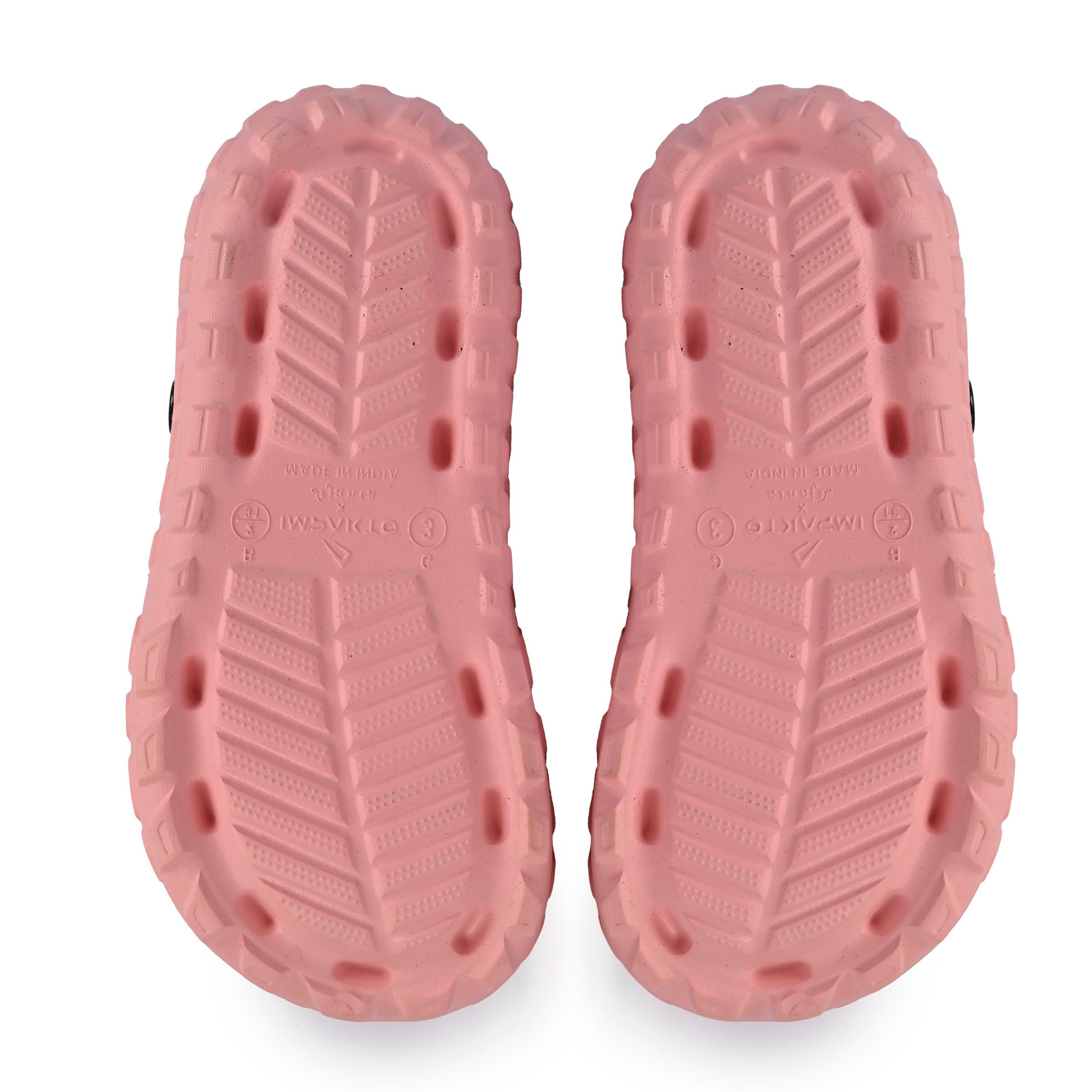 Impakto Chuky Tyre Girls' Baby Pink Crocs - FT4019