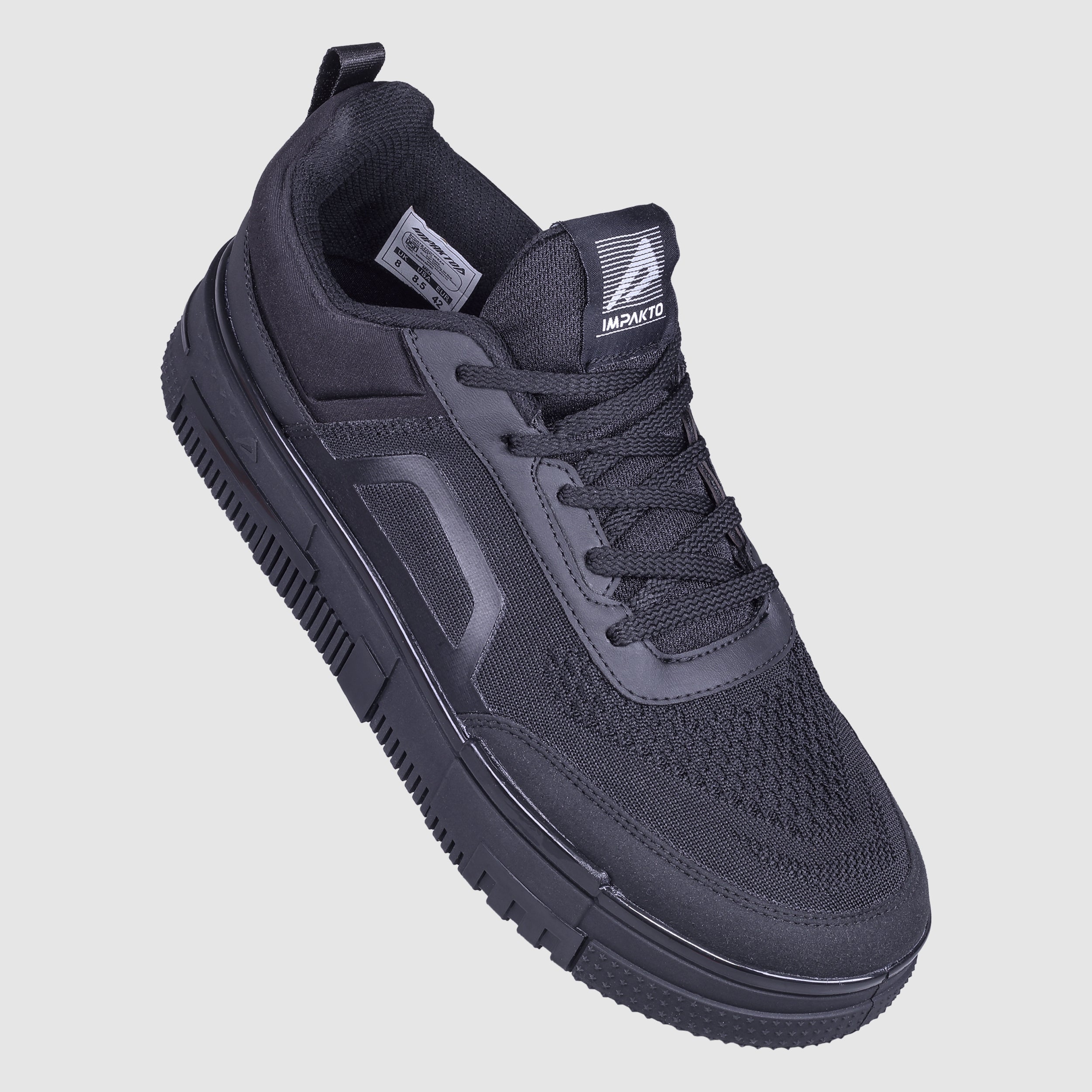 Impakto Men’s Luxury Black Sneakers - AS3348