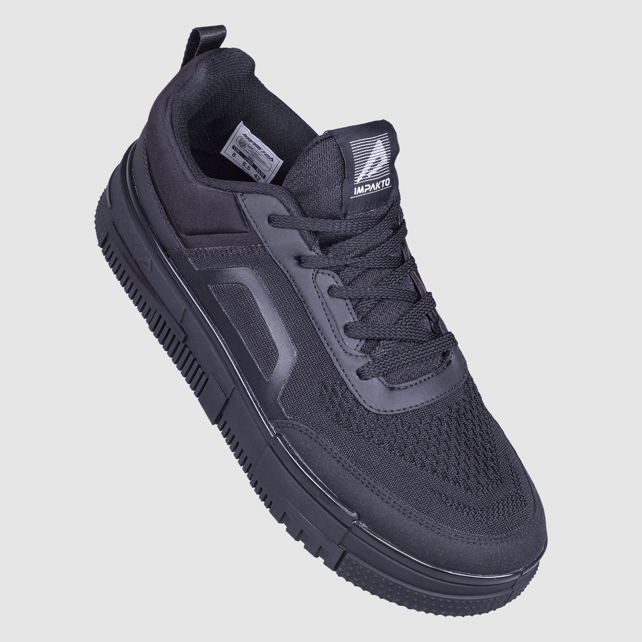 Impakto Men’s Luxury Black Sneakers - AS3348