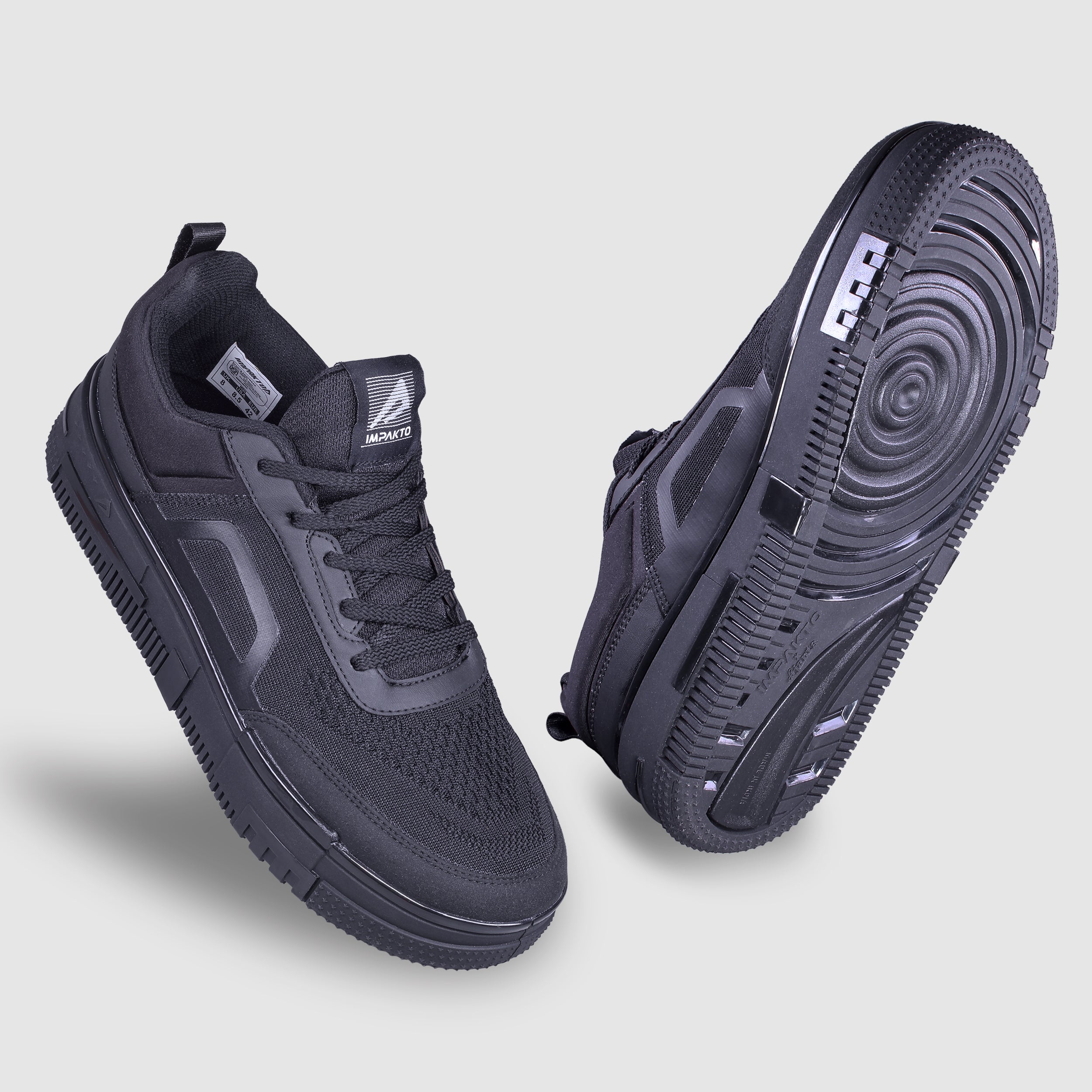 Impakto Men’s Luxury Black Sneakers - AS3348