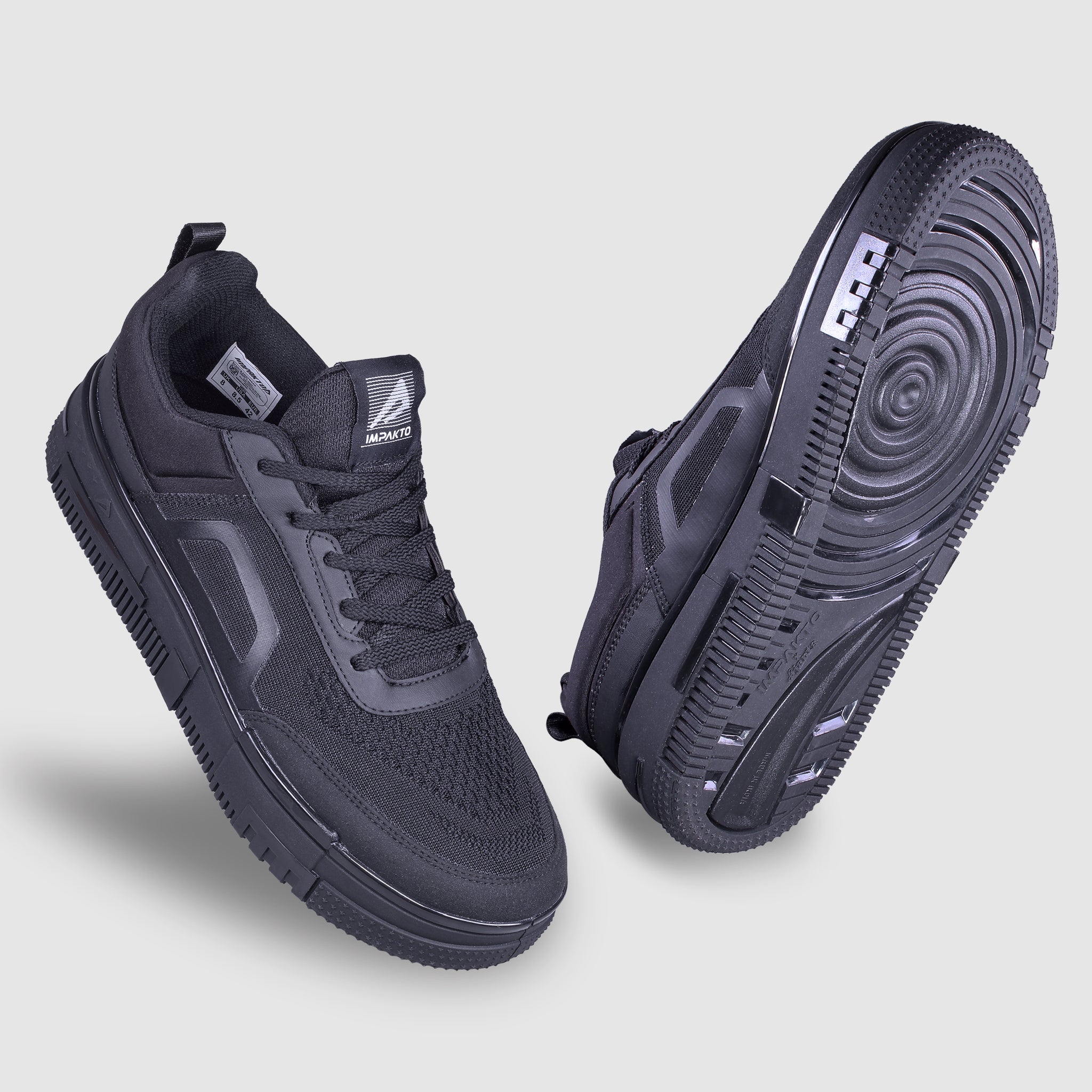 Impakto Men’s Luxury Black Sneakers - AS3348