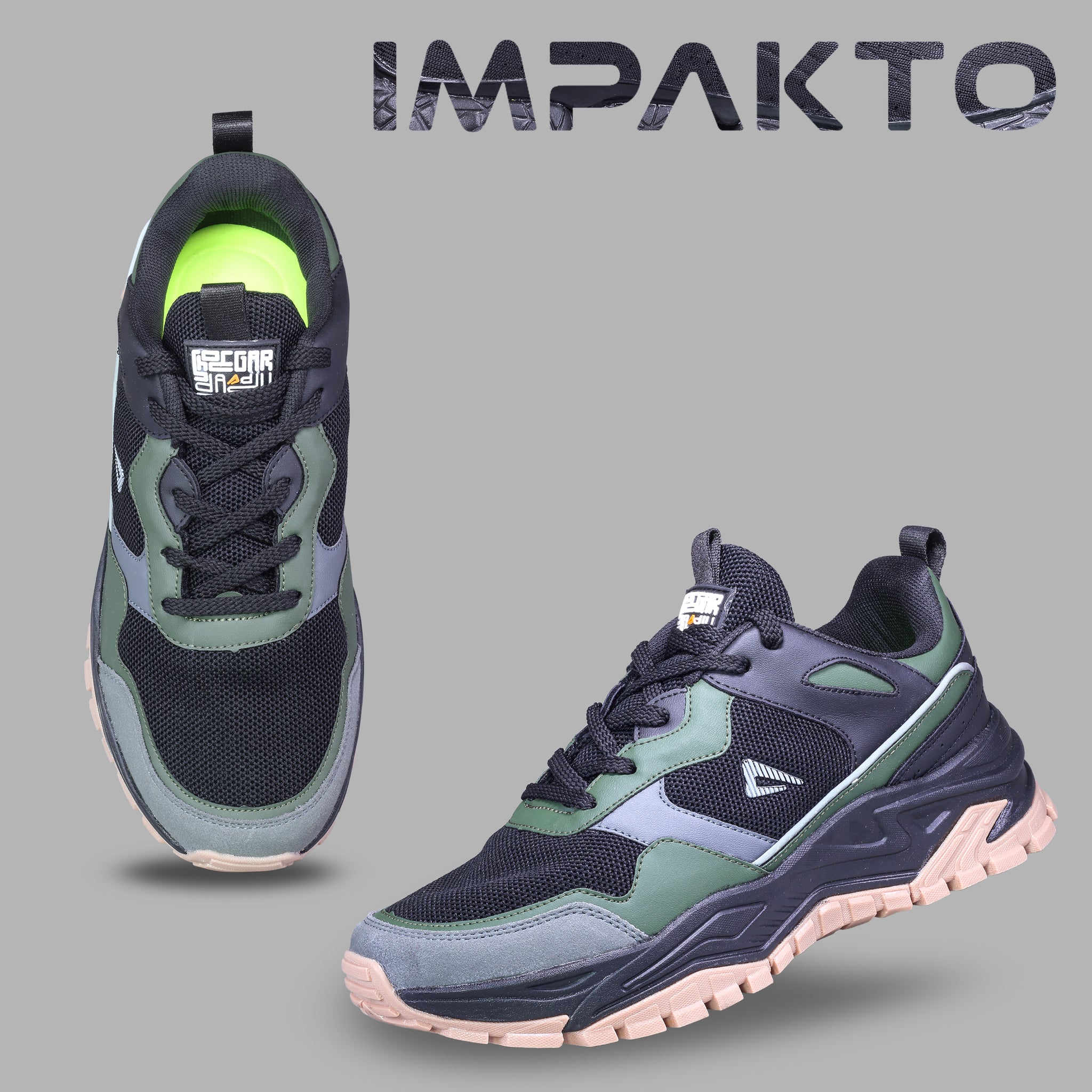 Impakto Shoegardaddy Men's Olive Outdoor Shoe - AS3304