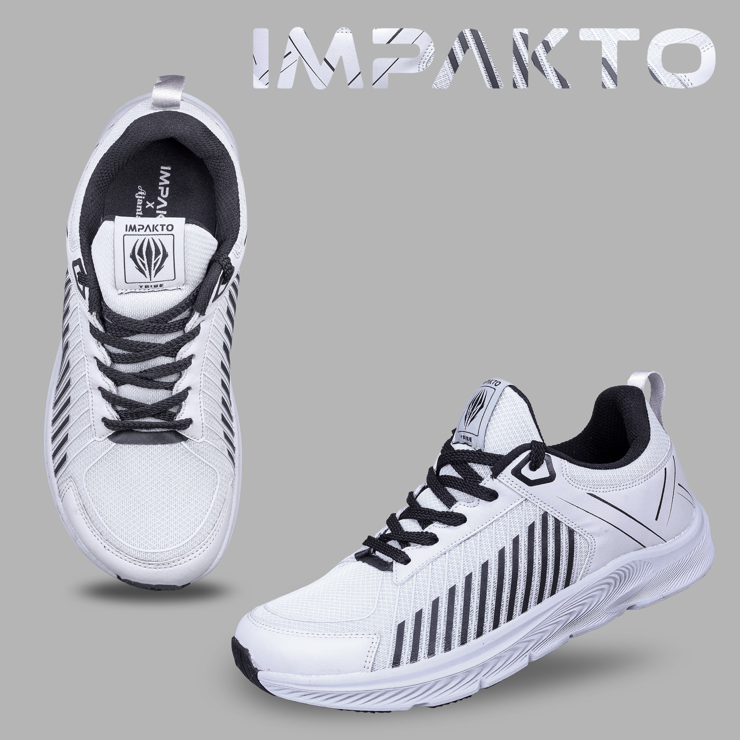 Impakto Men's Grey Court Shoe - AS3387