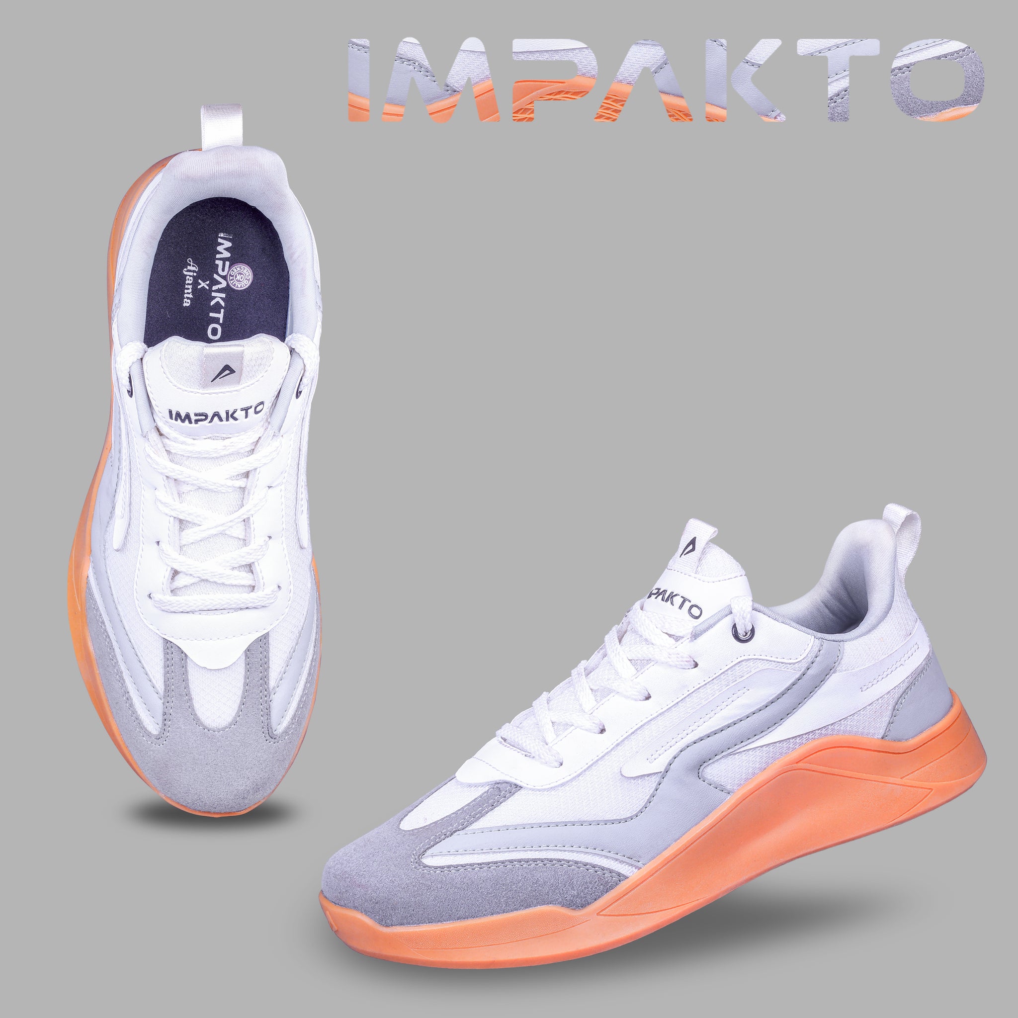 Impakto Para x Court-Grip Unisex Grey Court Shoe - AS3368