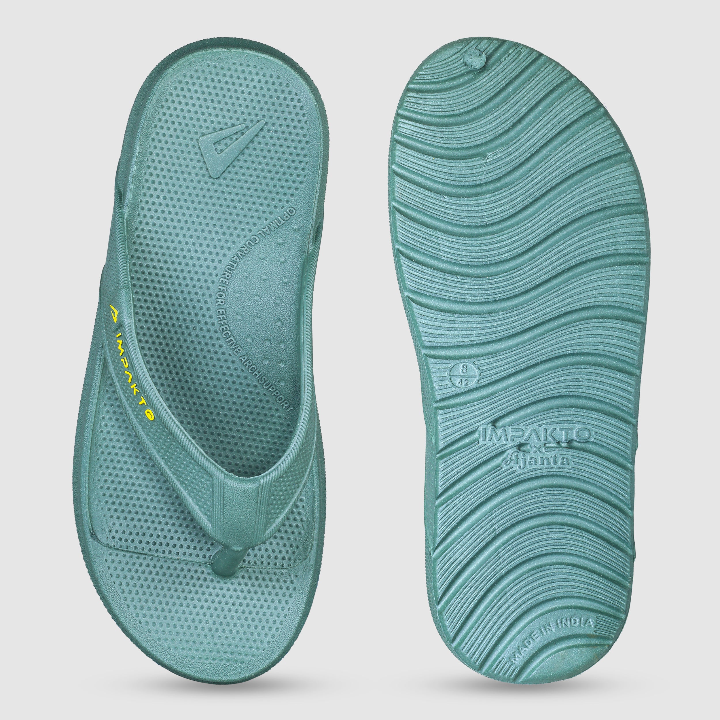 Impakto Men’s Ultra-Comfort Flip Flops With Anti-Slip & Arch Support - FT3092