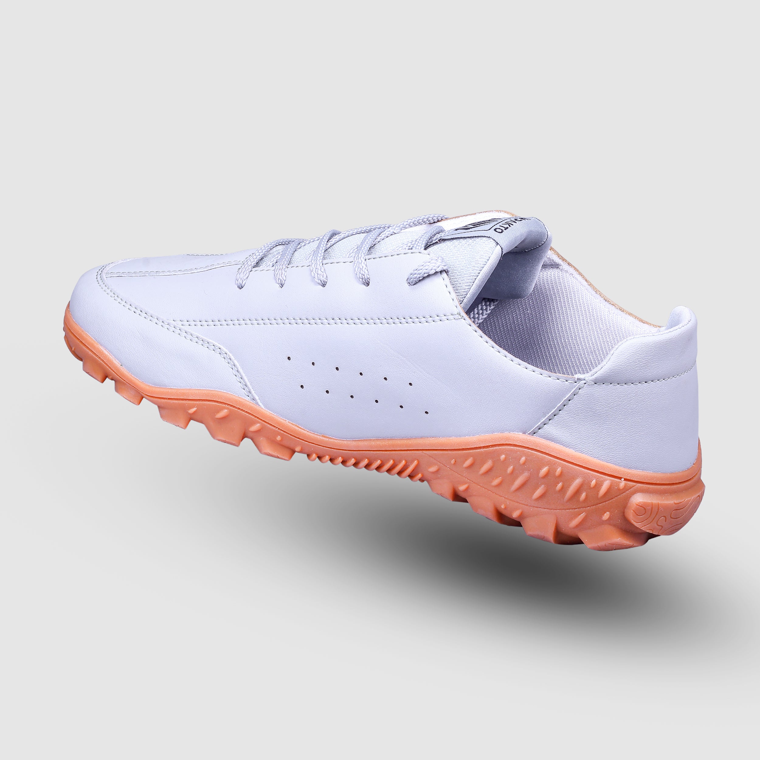 Impakto Men's Grey Barefoot Shoe with Rubber Trekking Sole - AS3366