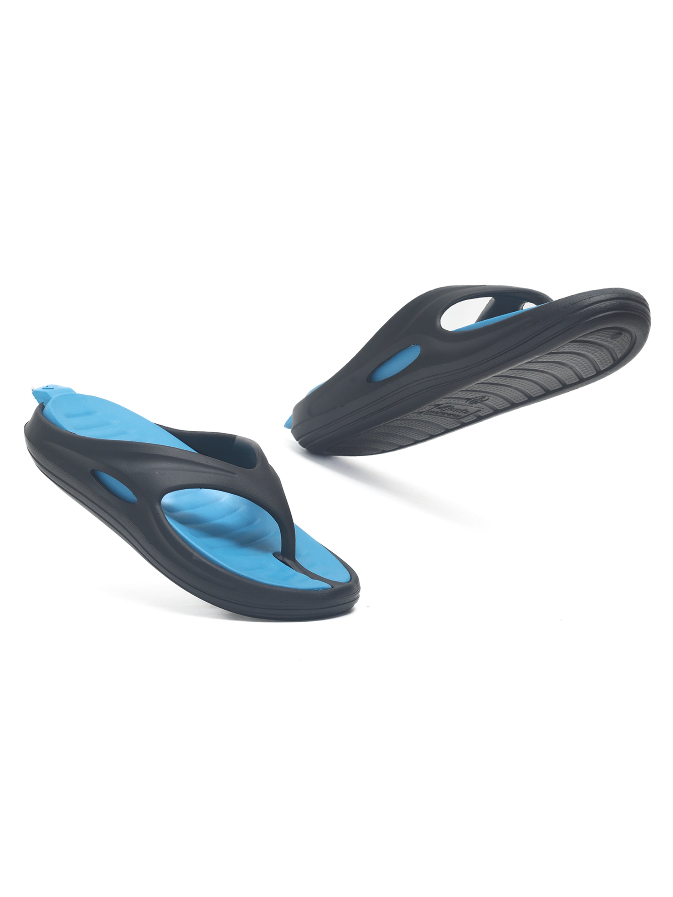 Impakto Men's Black and Sea Green Flipflop - FT3101