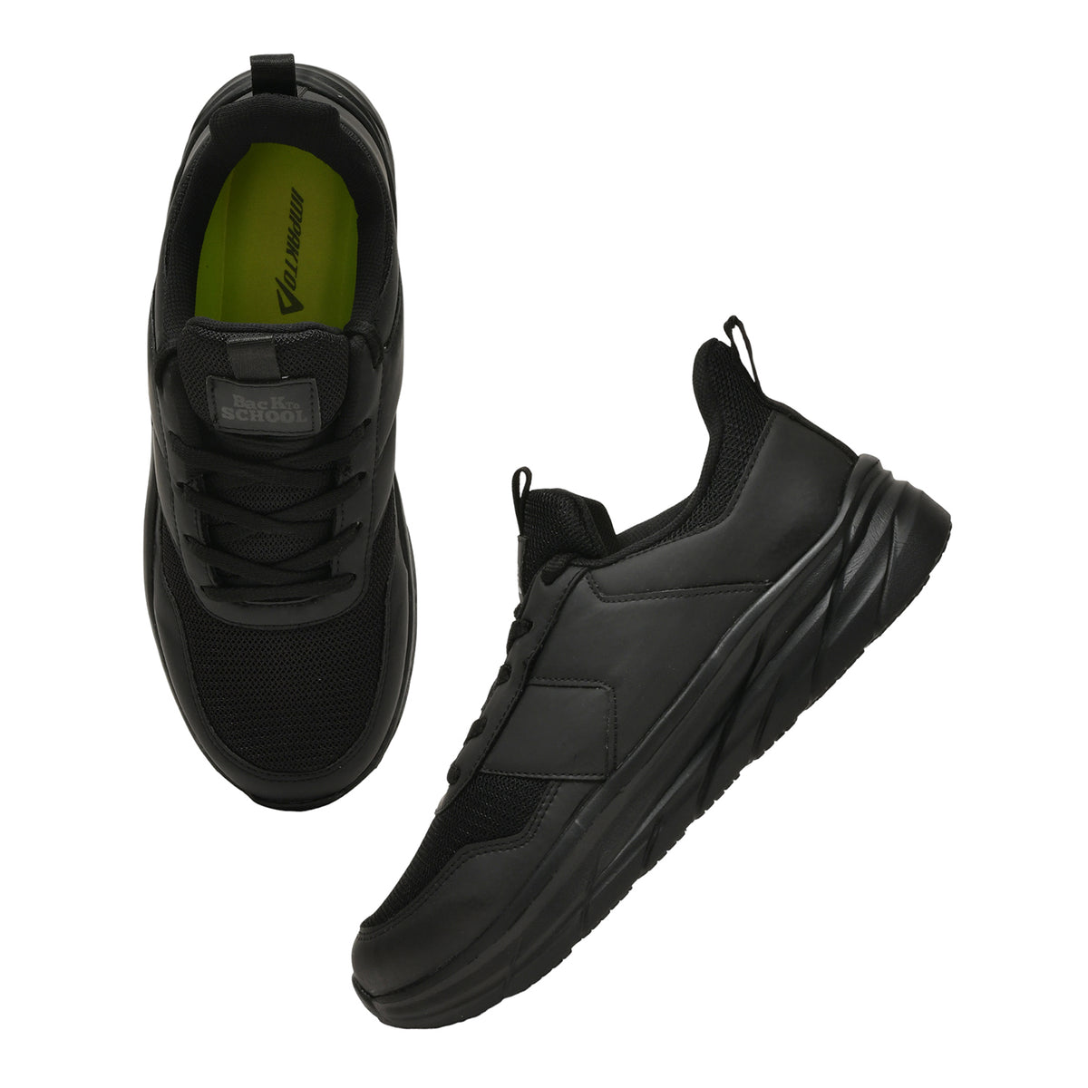 Impakto Kid's Black School Shoes