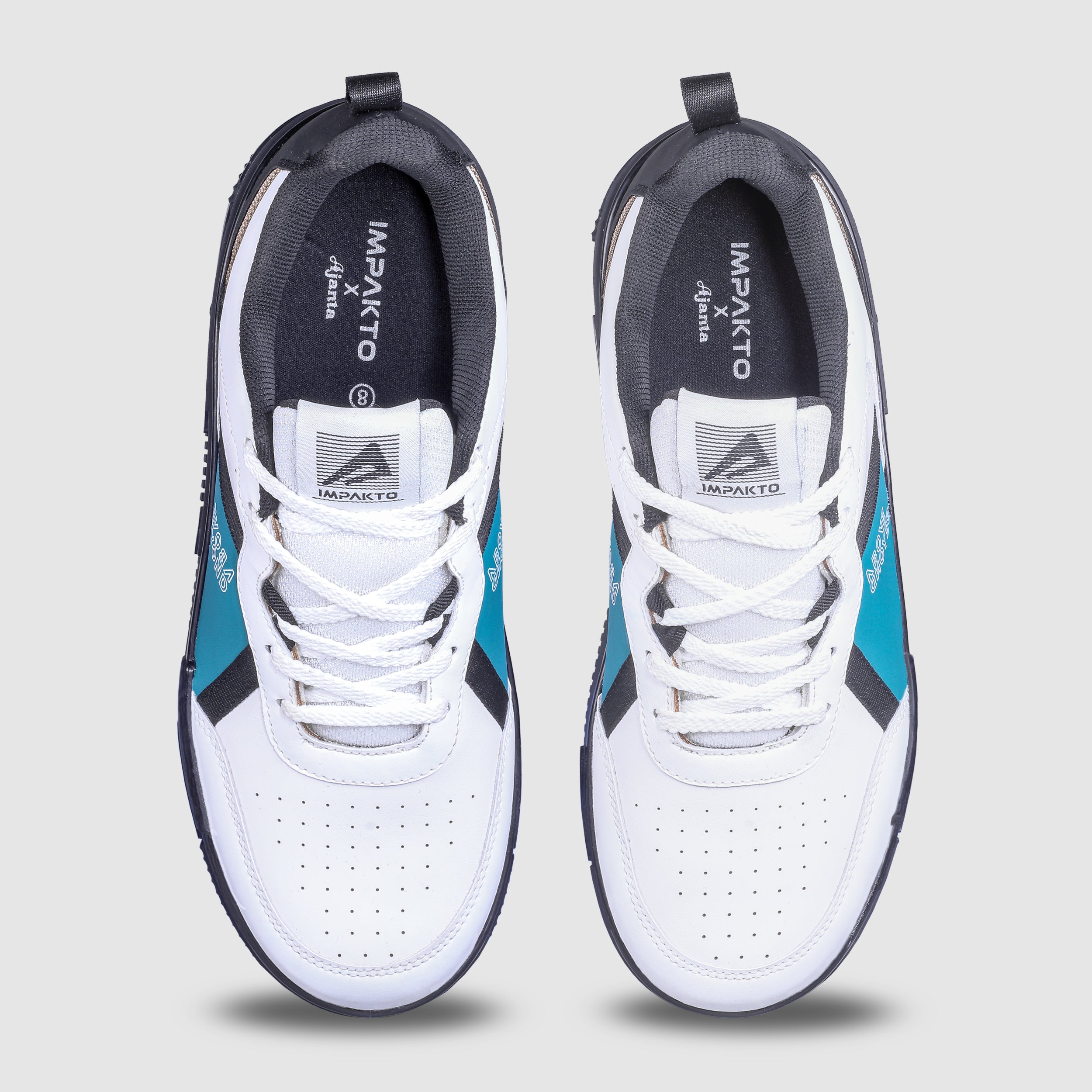 Impakto Men Studio Head Luxury Sneakers – Sky Blue Accents - AS3346