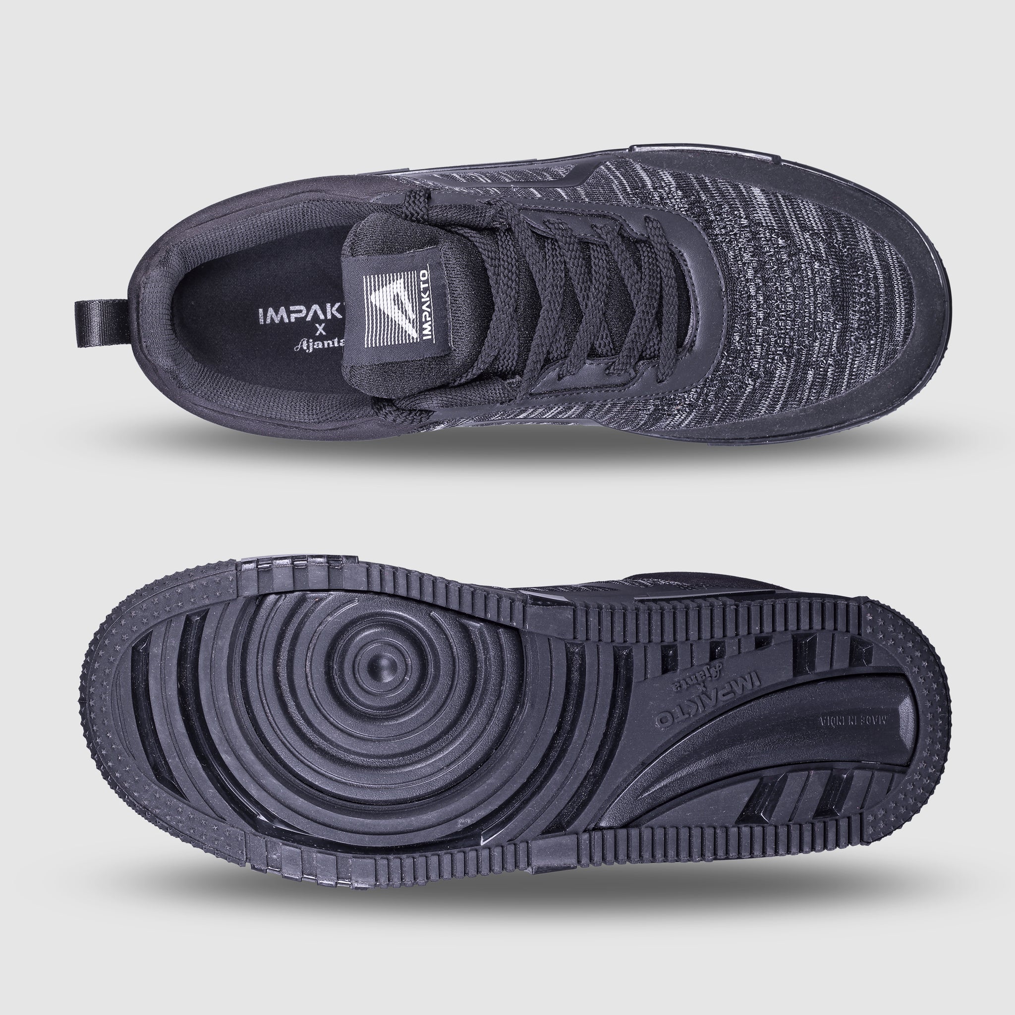 Impakto Men's Black Sneaker - AS3348