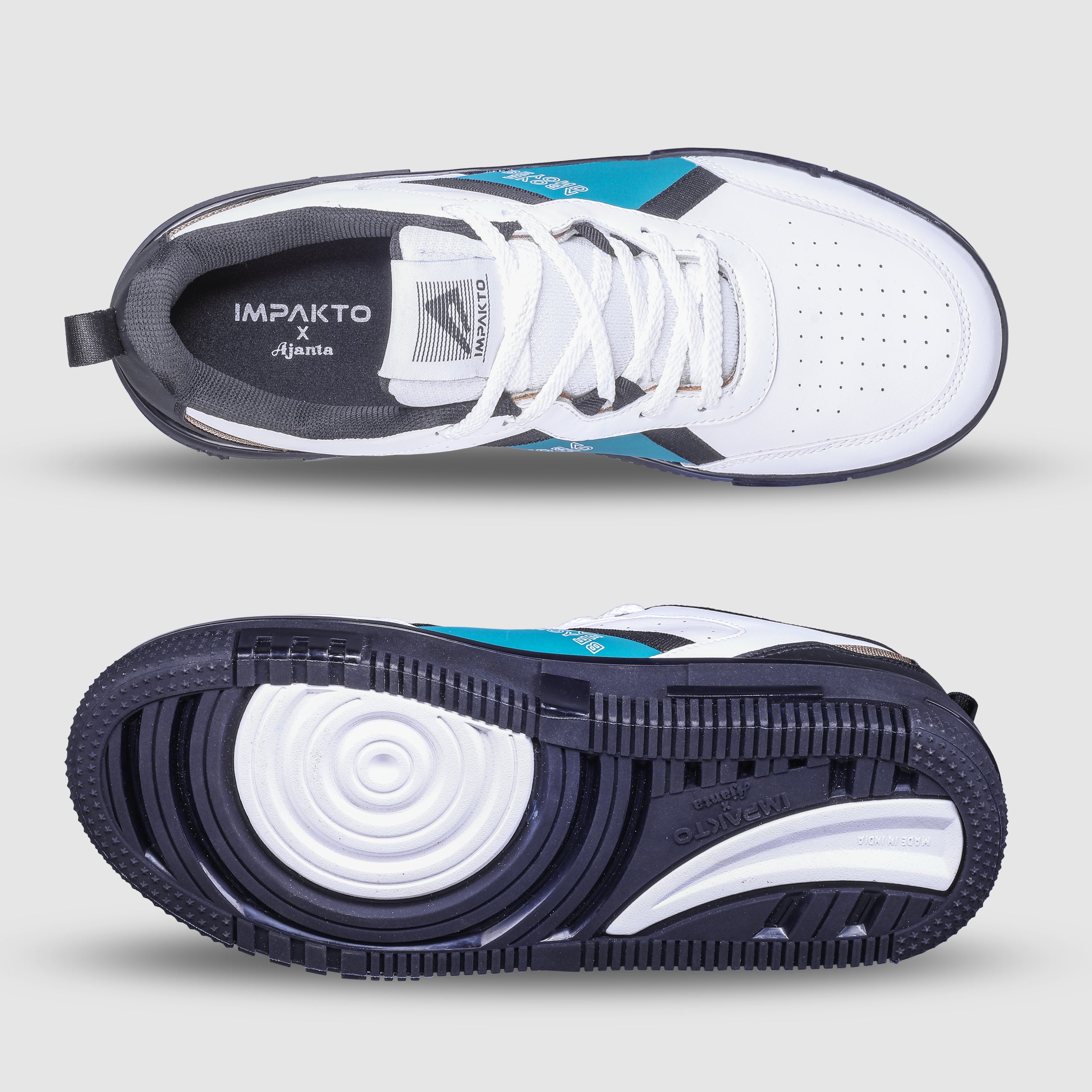 Impakto Men Studio Head Luxury Sneakers – Sky Blue Accents - AS3346