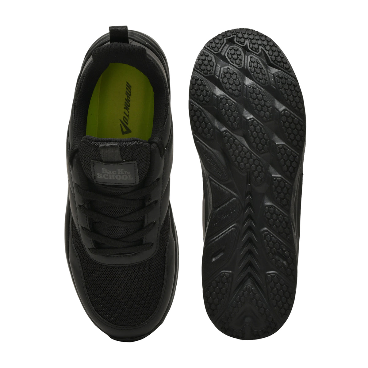 Impakto Kid's Black School Shoes