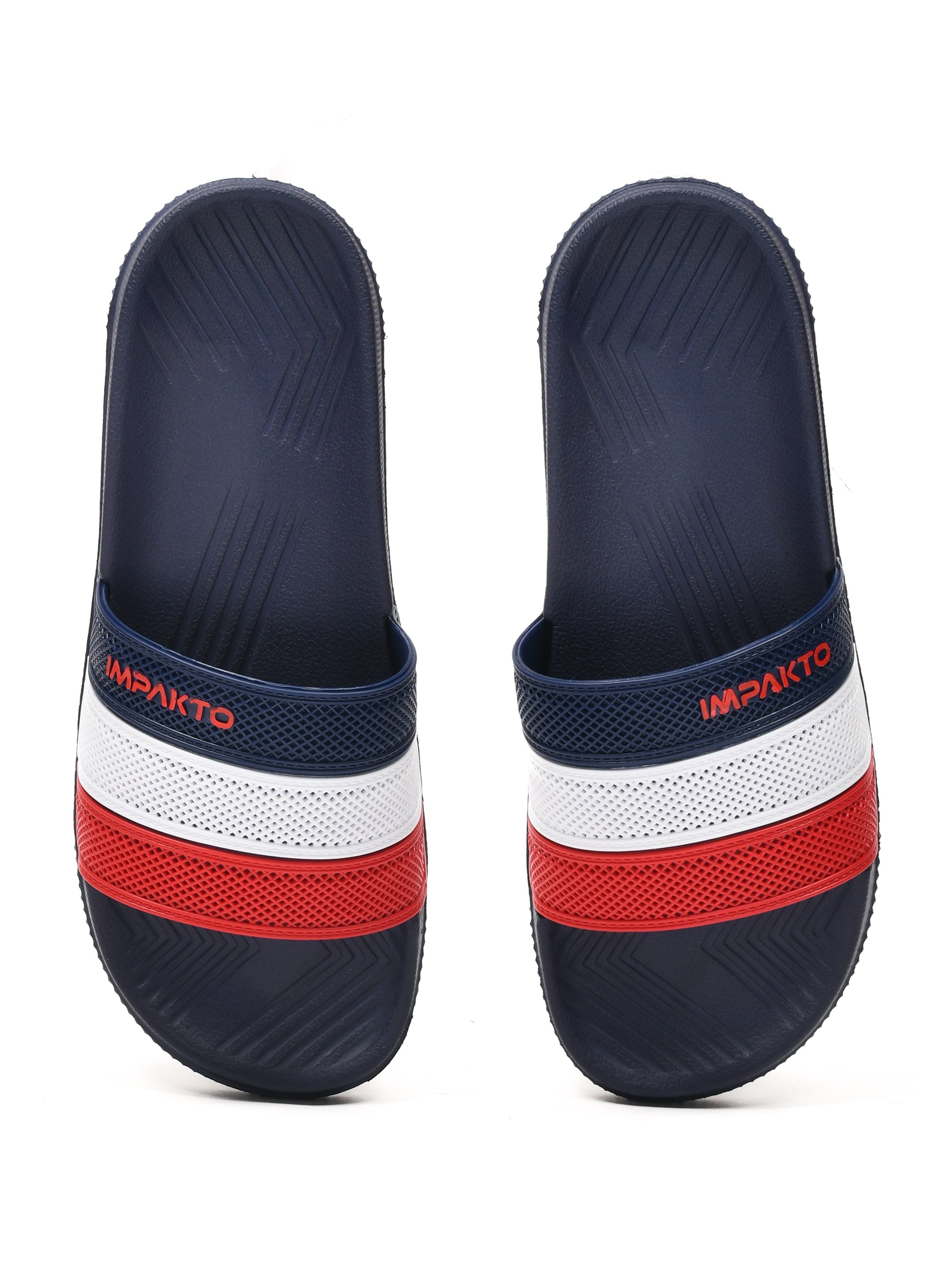 Impakto Men's Tri-Color Flip Flops | Cushioned, Water-Friendly & Grippy EVA Sole - FT3110