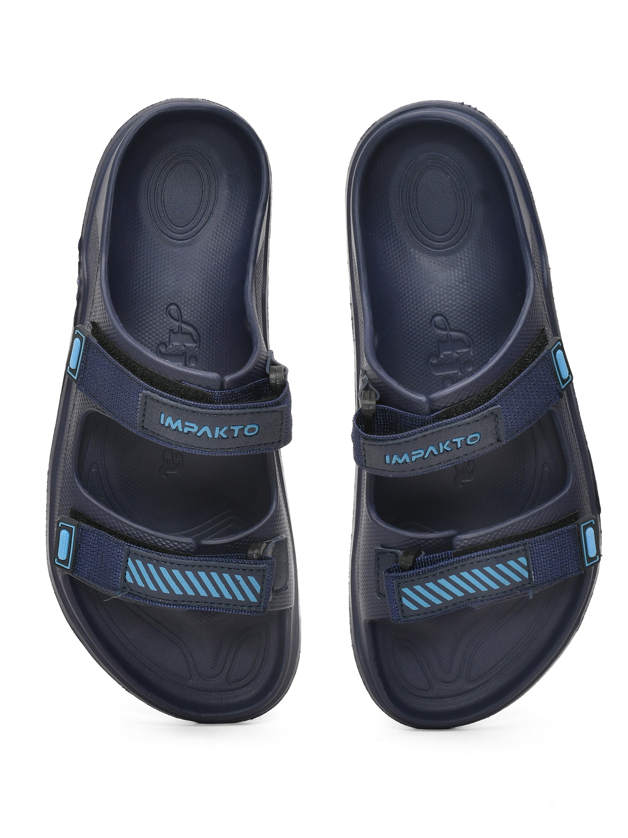 Impakto Mens Arch Support Velcro Dual Strap Slides