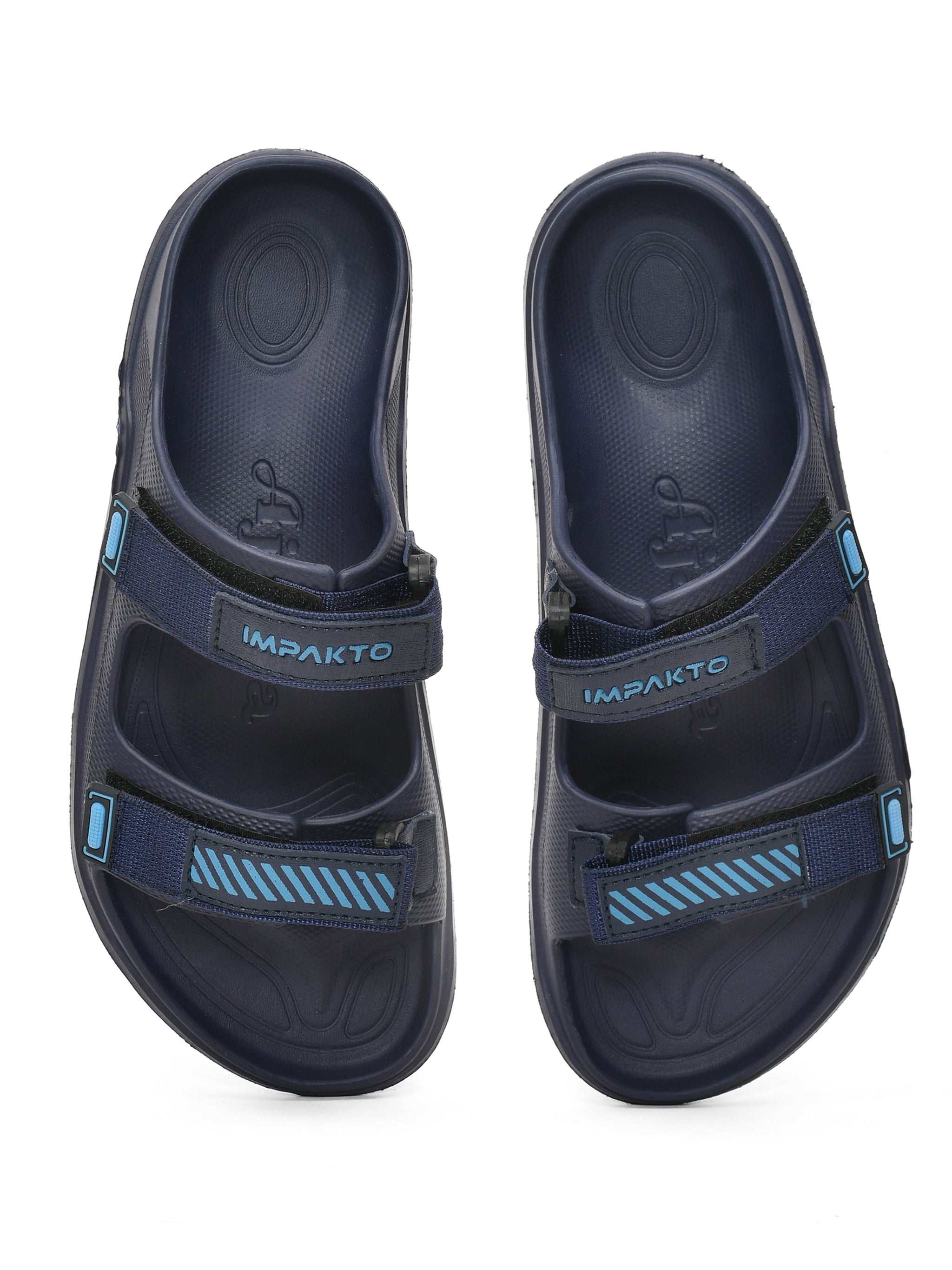 Impakto Mens Arch Support Velcro Dual Strap Slides