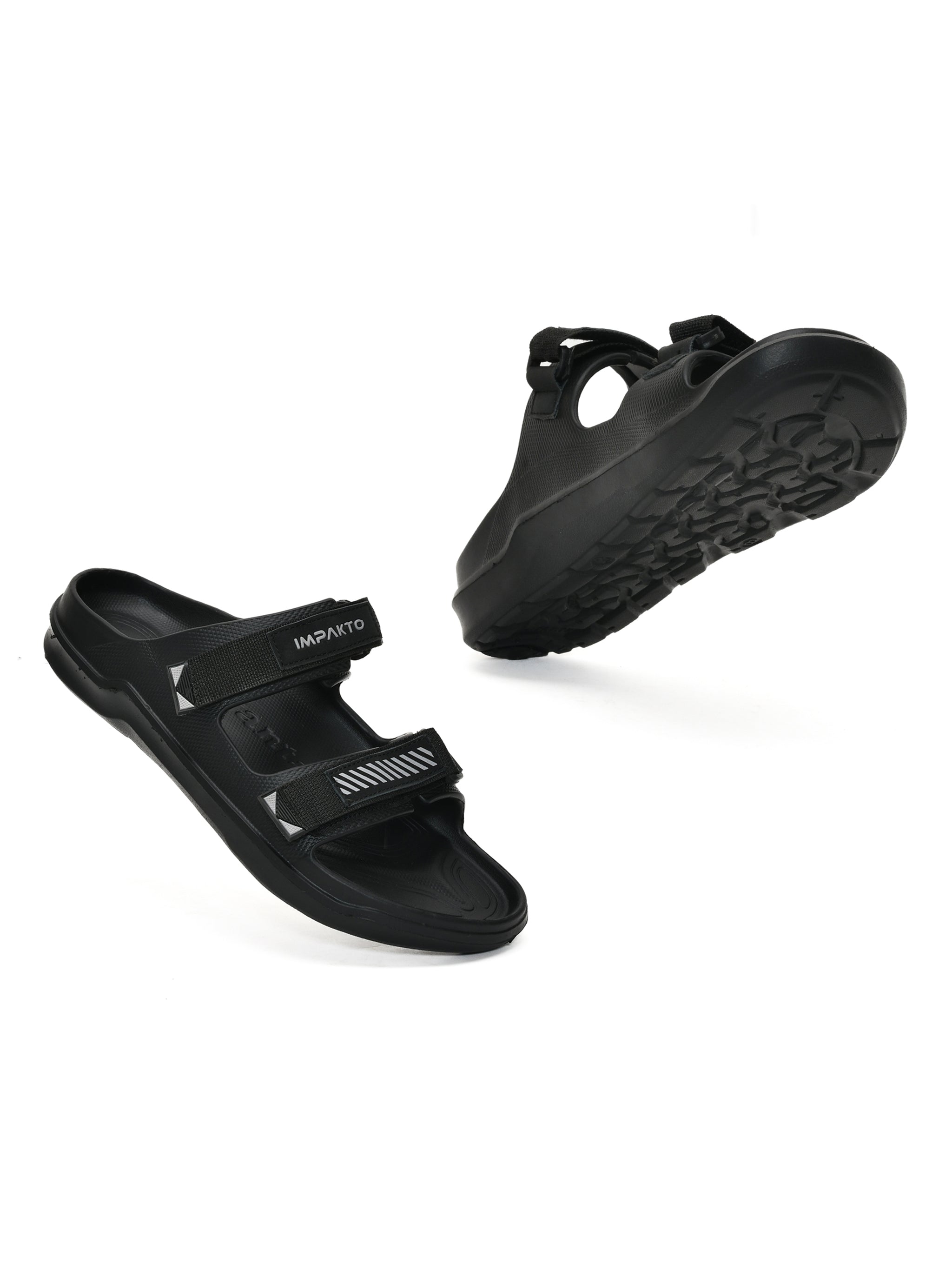 Impakto Mens Arch Support Velcro Dual Strap Slides