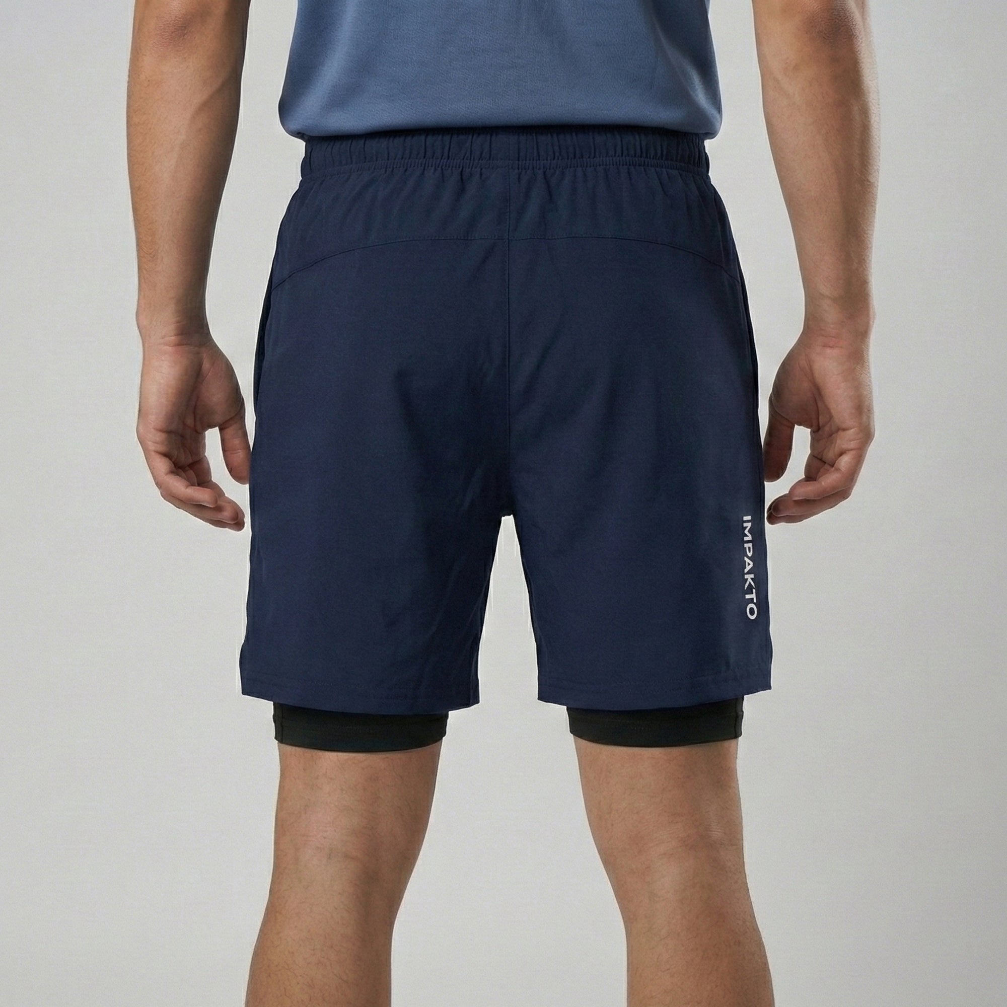 Impakto 2 in 1 Dual Layers Inner Compression Sports Shorts.