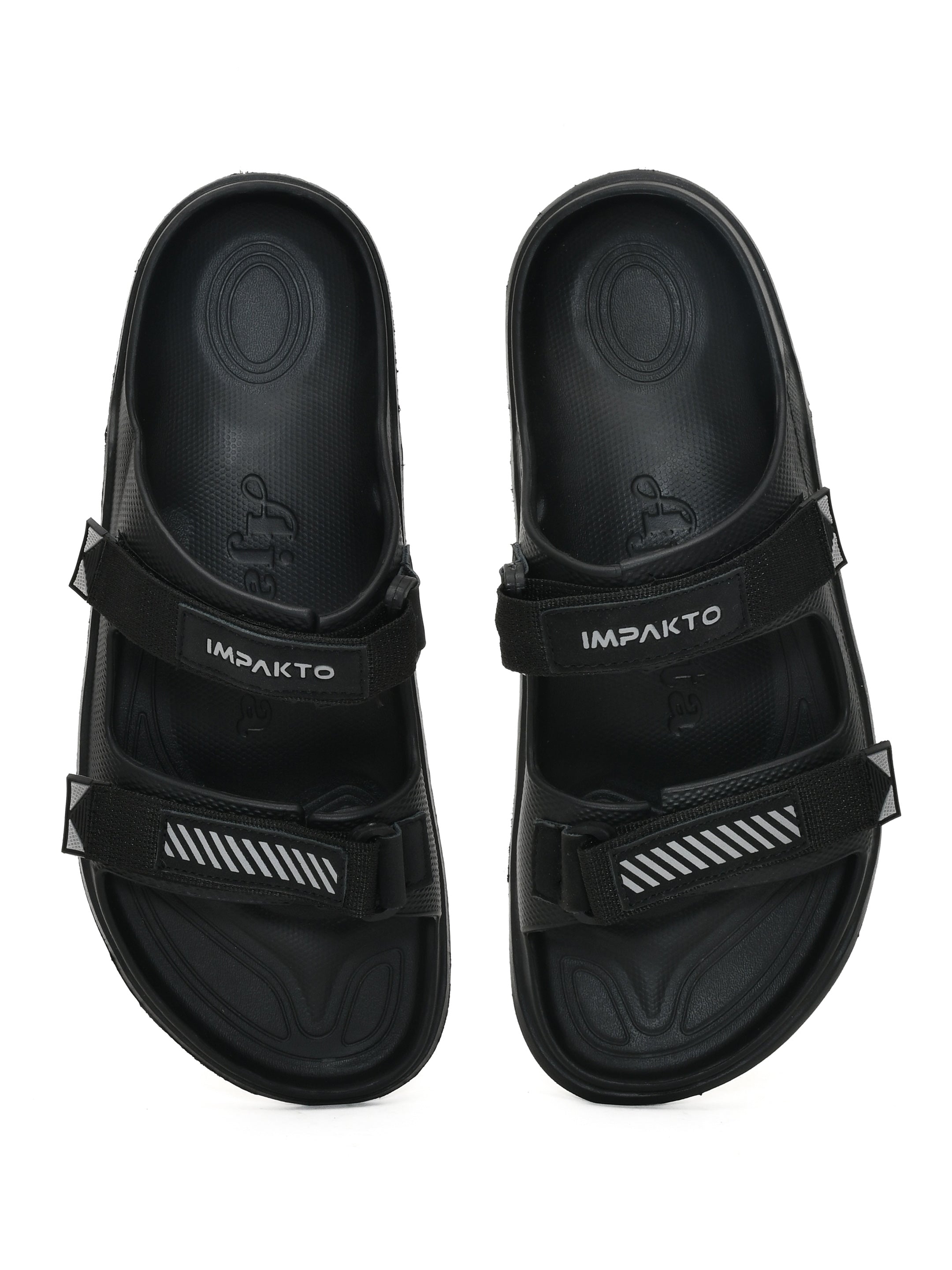 Impakto Mens Arch Support Velcro Dual Strap Slides