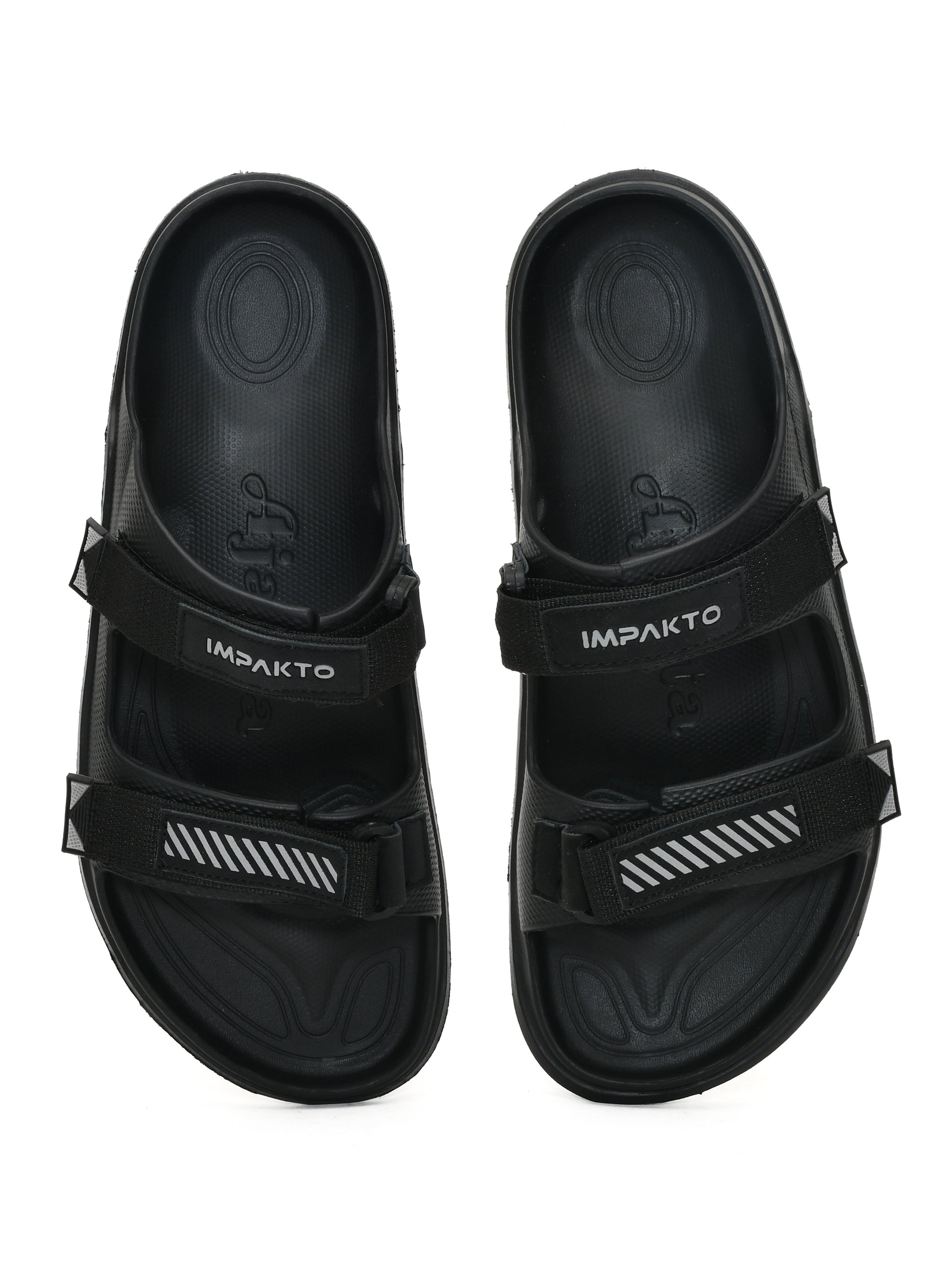Impakto Mens Arch Support Velcro Dual Strap Slides