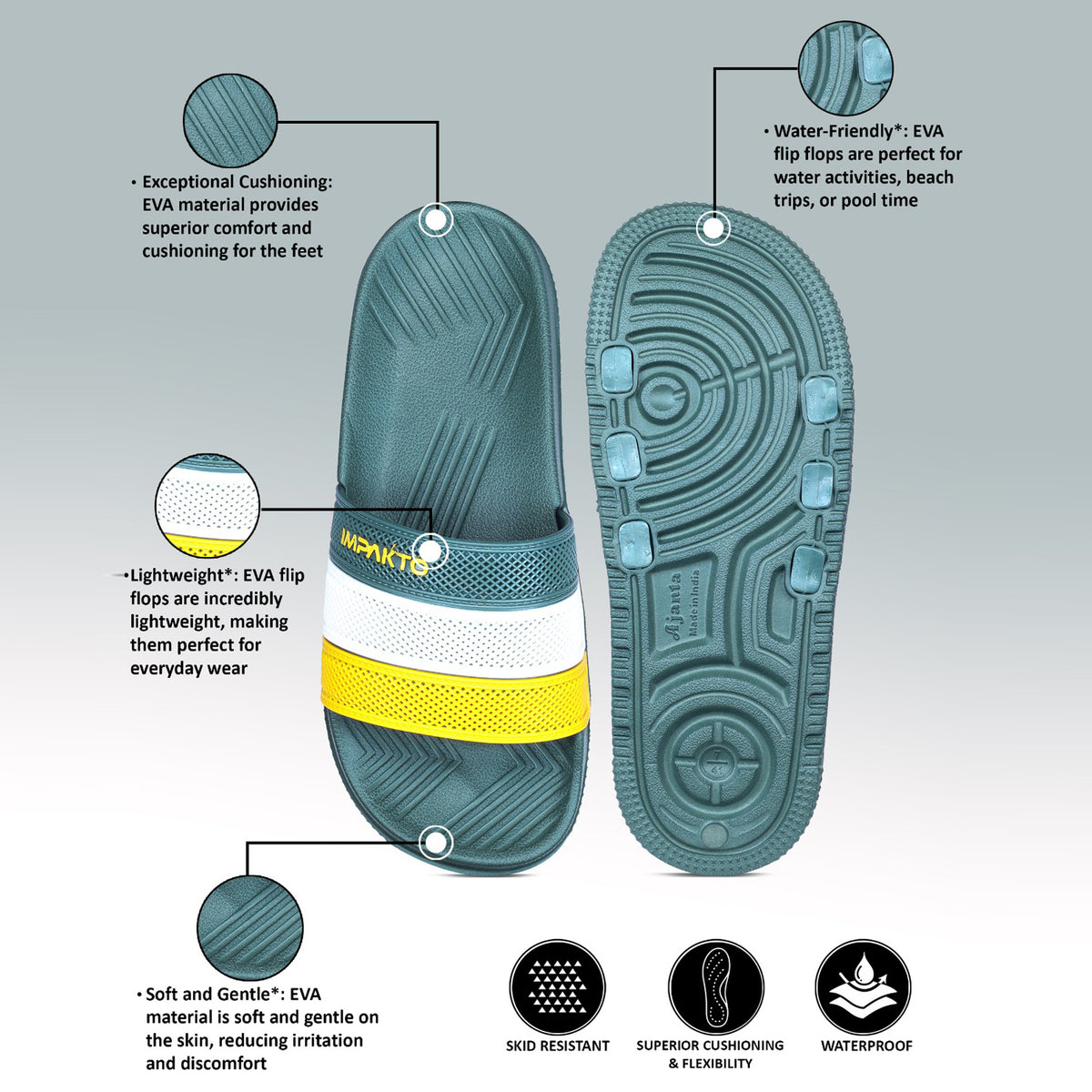 Impakto Men's Casual Sliders