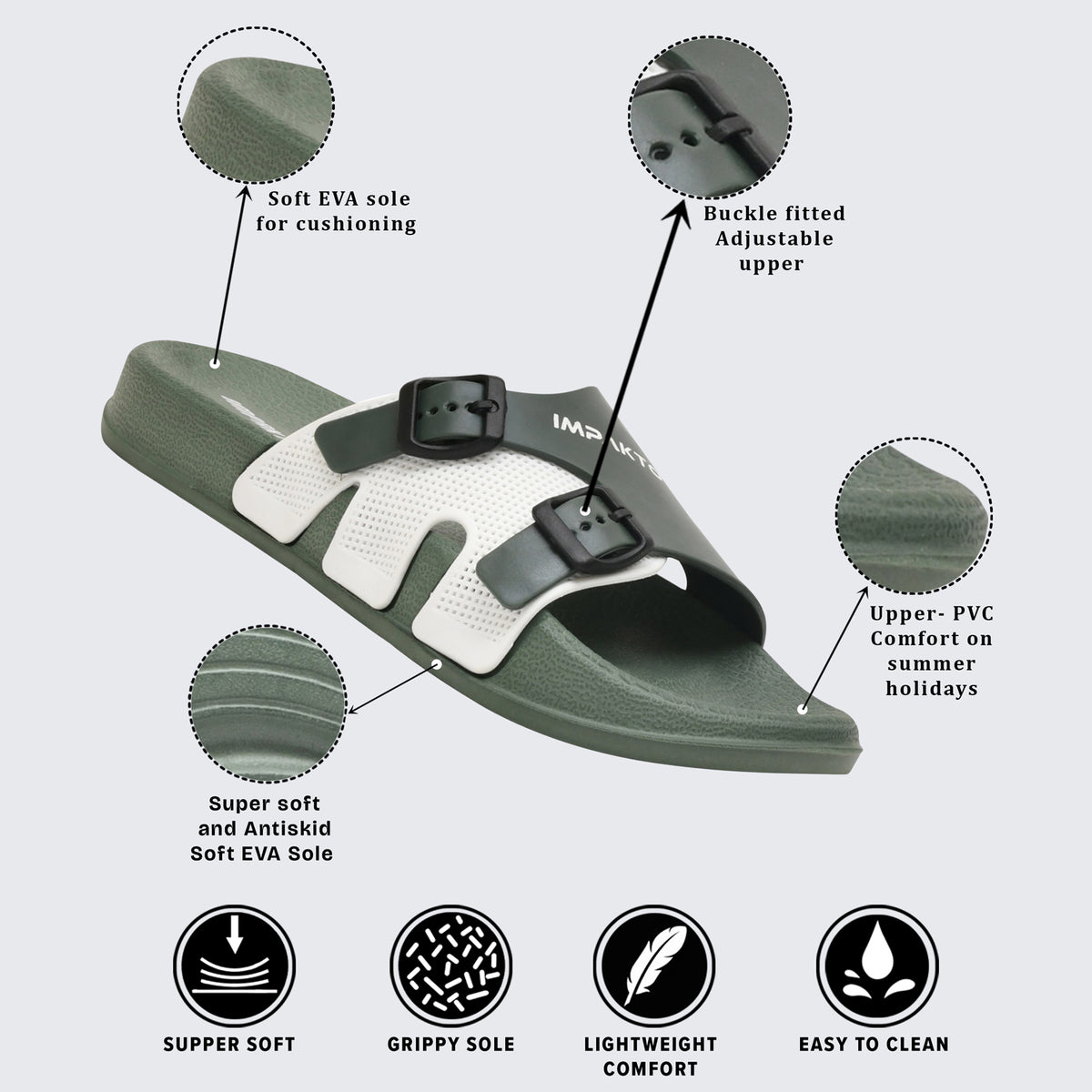 Impakto Sleek Shift Flip Flop for Men