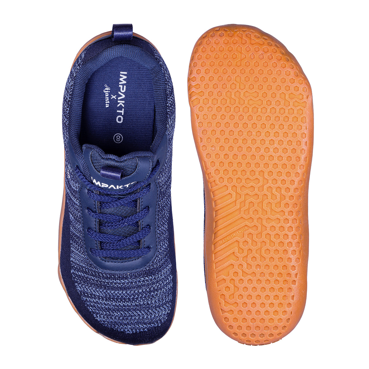 Impakto Men's Wide Toe Box, Gym Shoe & Minimalist Zero Drop Sole Barefoot Shoe for Unisex AS3293