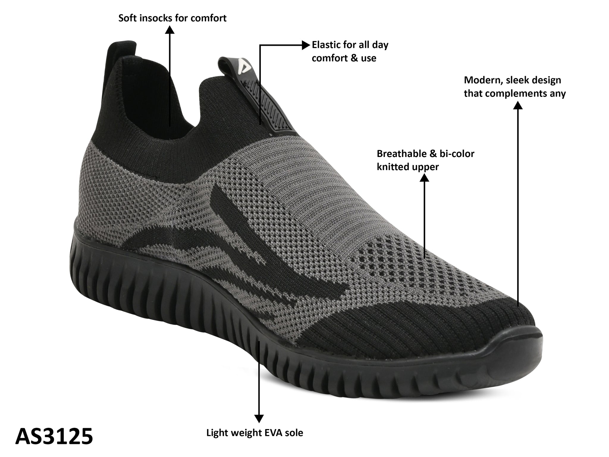 Impakto  Sprint Men  Men's  Grey Walking Shoes