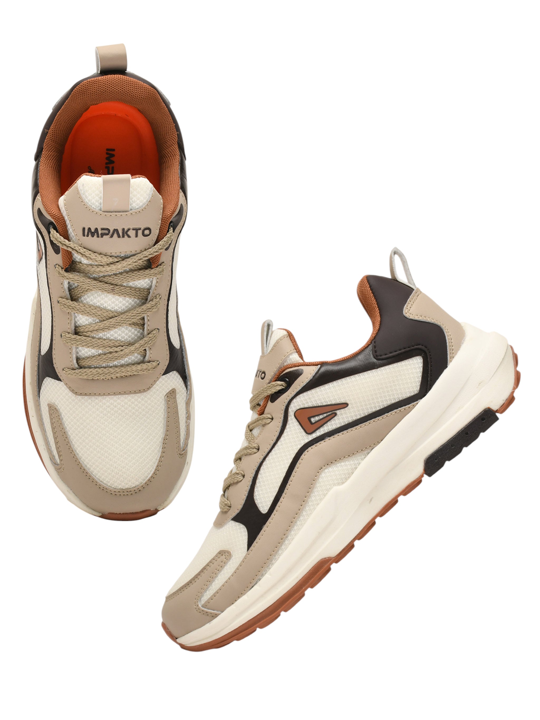 Impakto Retro Sprint Sneakers With Cushioned Insocks For Men AS3267