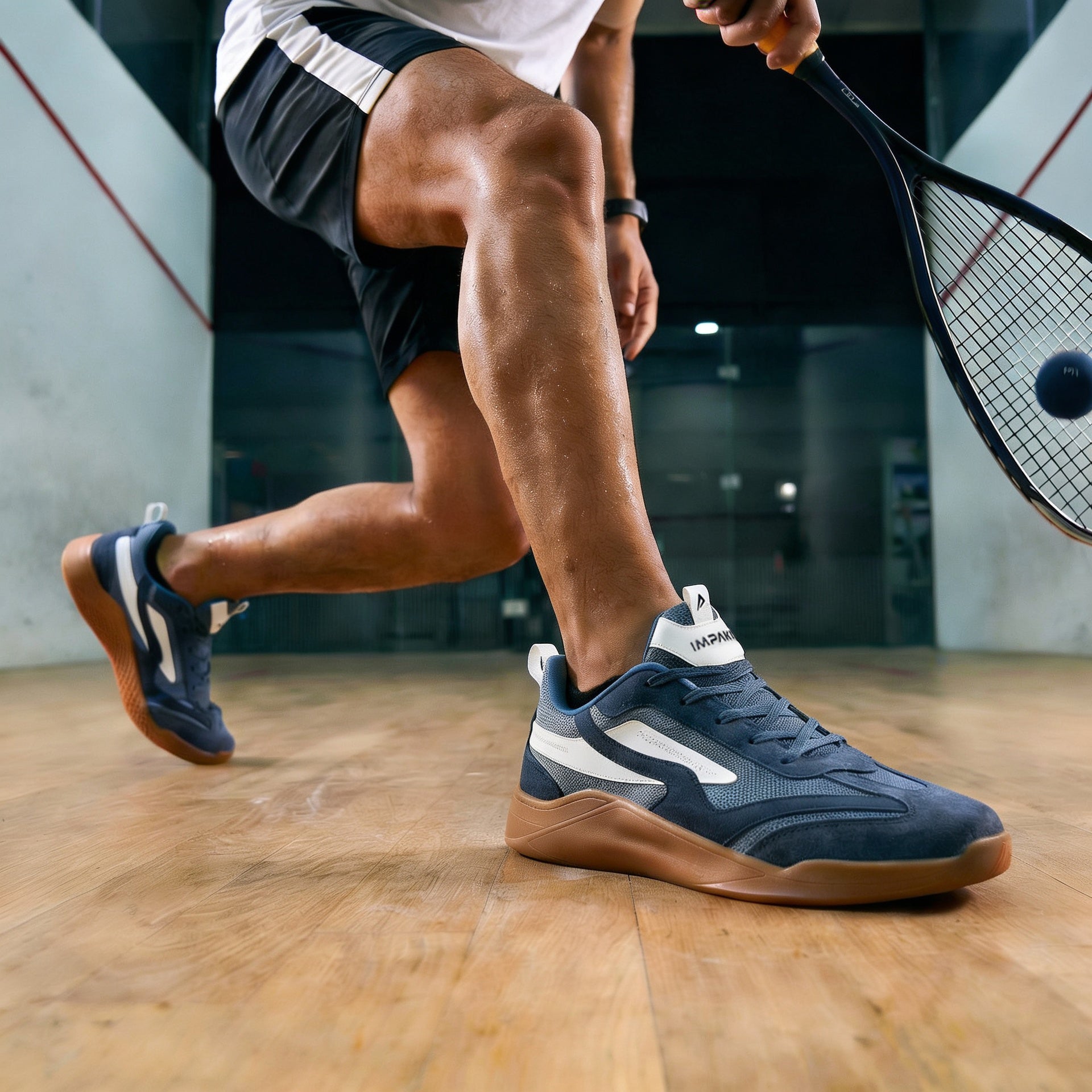 Impakto Para X Court Sneakers, Padded Insole, Non Marking Rubber Sole for Court Games