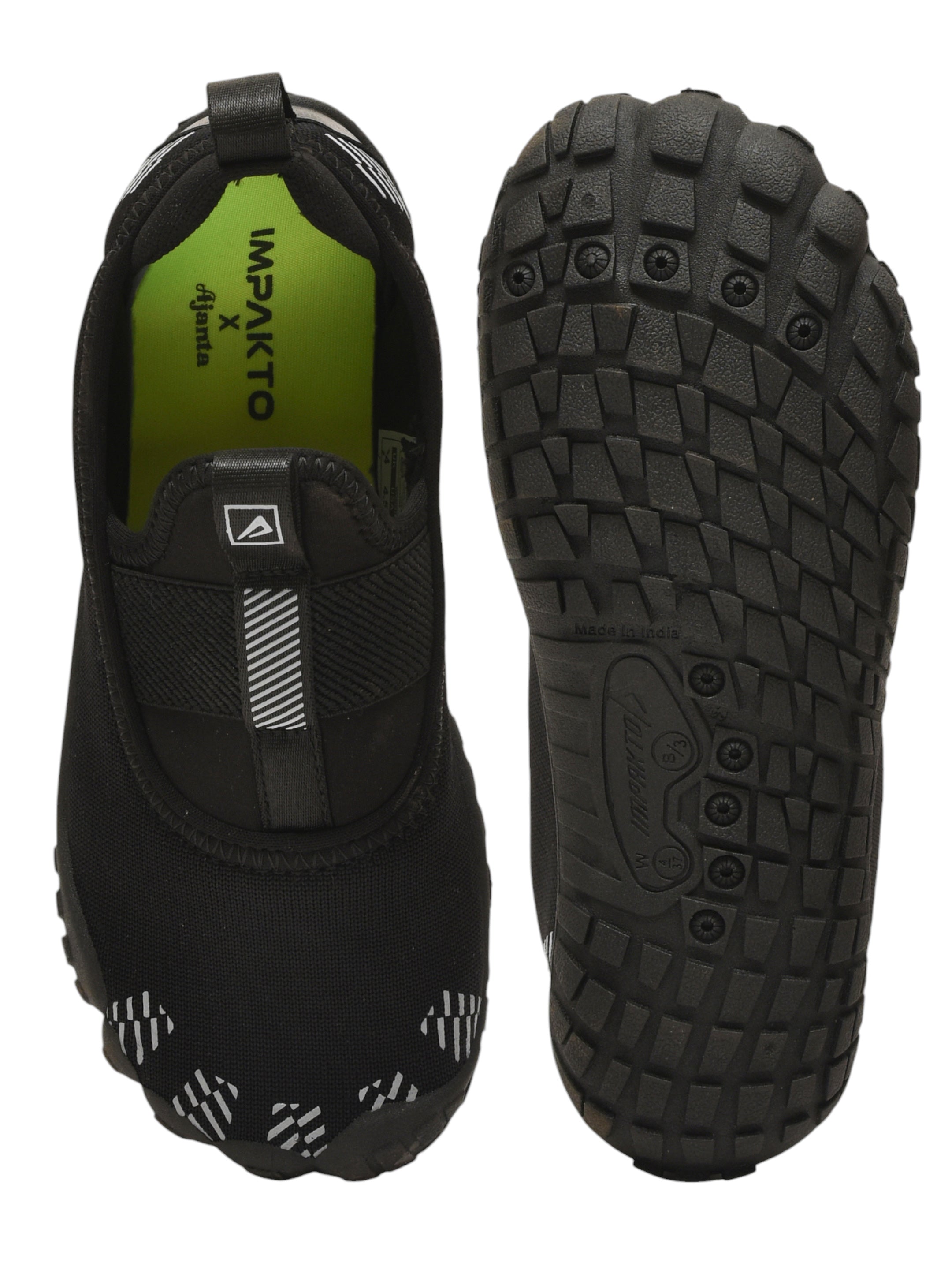 Impakto Barefoot Rooted Women Black Gym Shoes with Wide Toe Box,Zero-Drop Design,Training & Lightweight Shoes- AS4094
