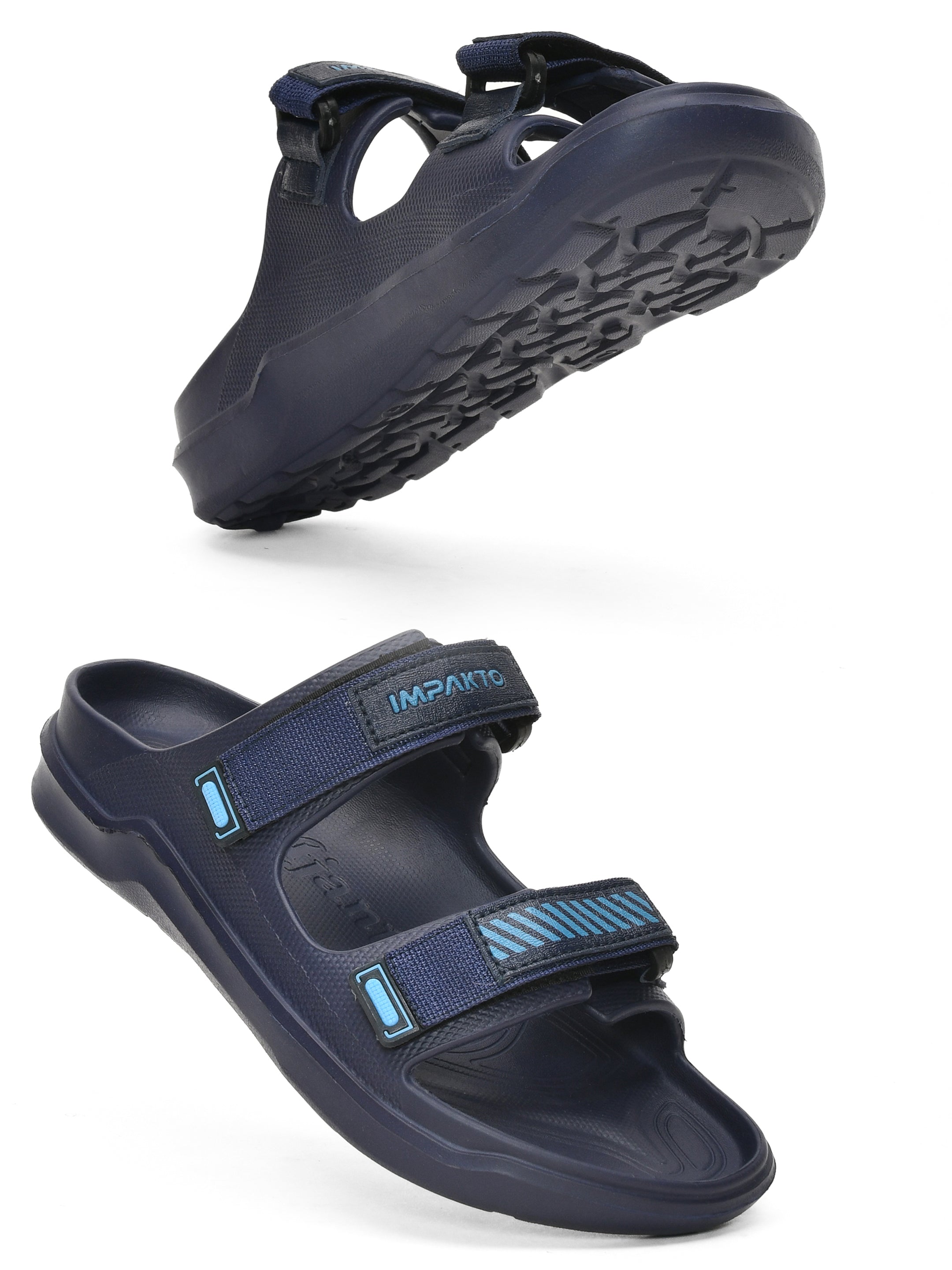 Impakto Mens Arch Support Velcro Dual Strap Slides