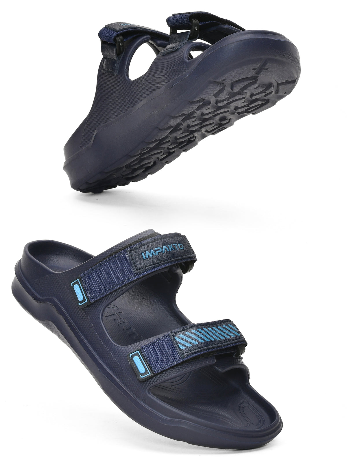 Impakto Mens Arch Support Velcro Dual Strap Slides