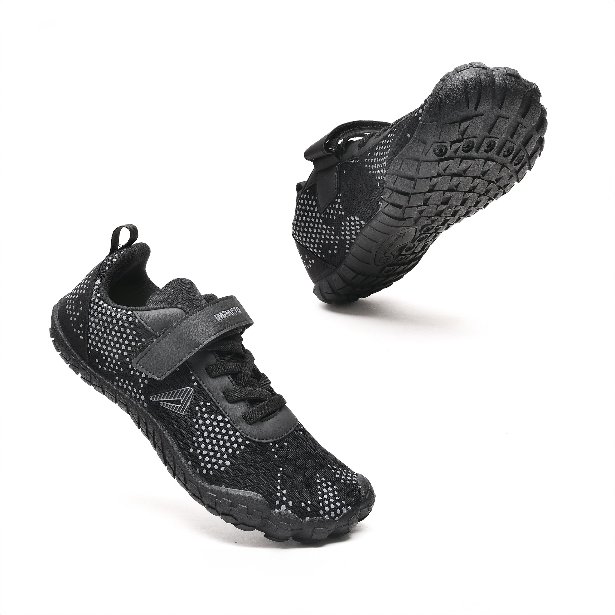 Impakto Barefoot Rooted Men Black Gym Shoes with Wide Toe Box,Zero-Drop Design,Training & Lightweight Shoes- AS3211