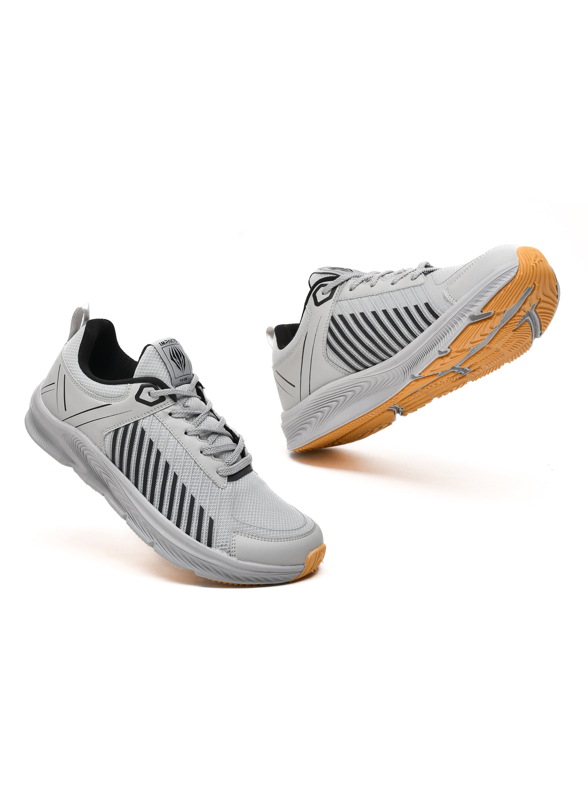 Impakto Men's Grey Court Shoe - AS3387