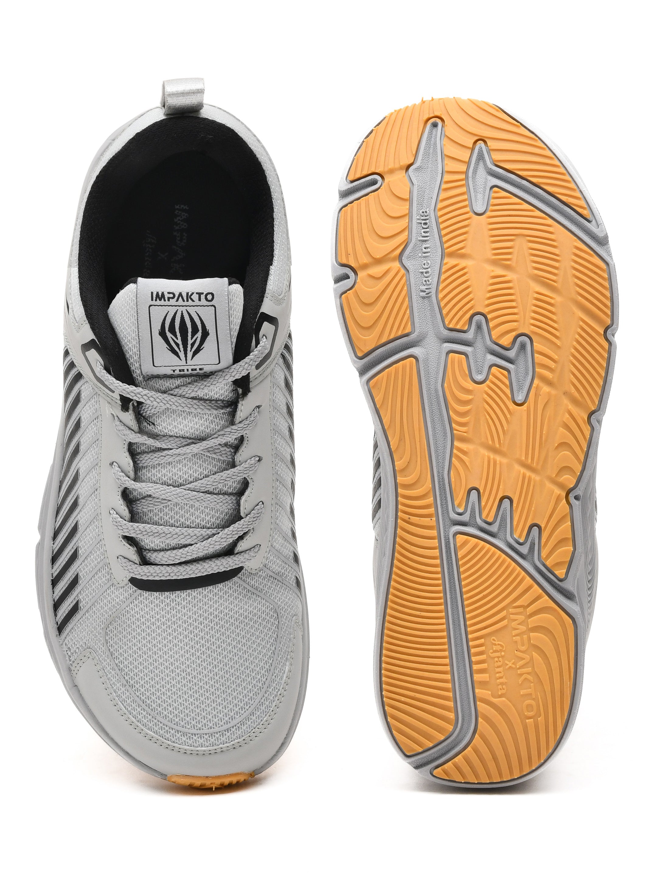 Impakto Men's Grey Court Shoe - AS3387