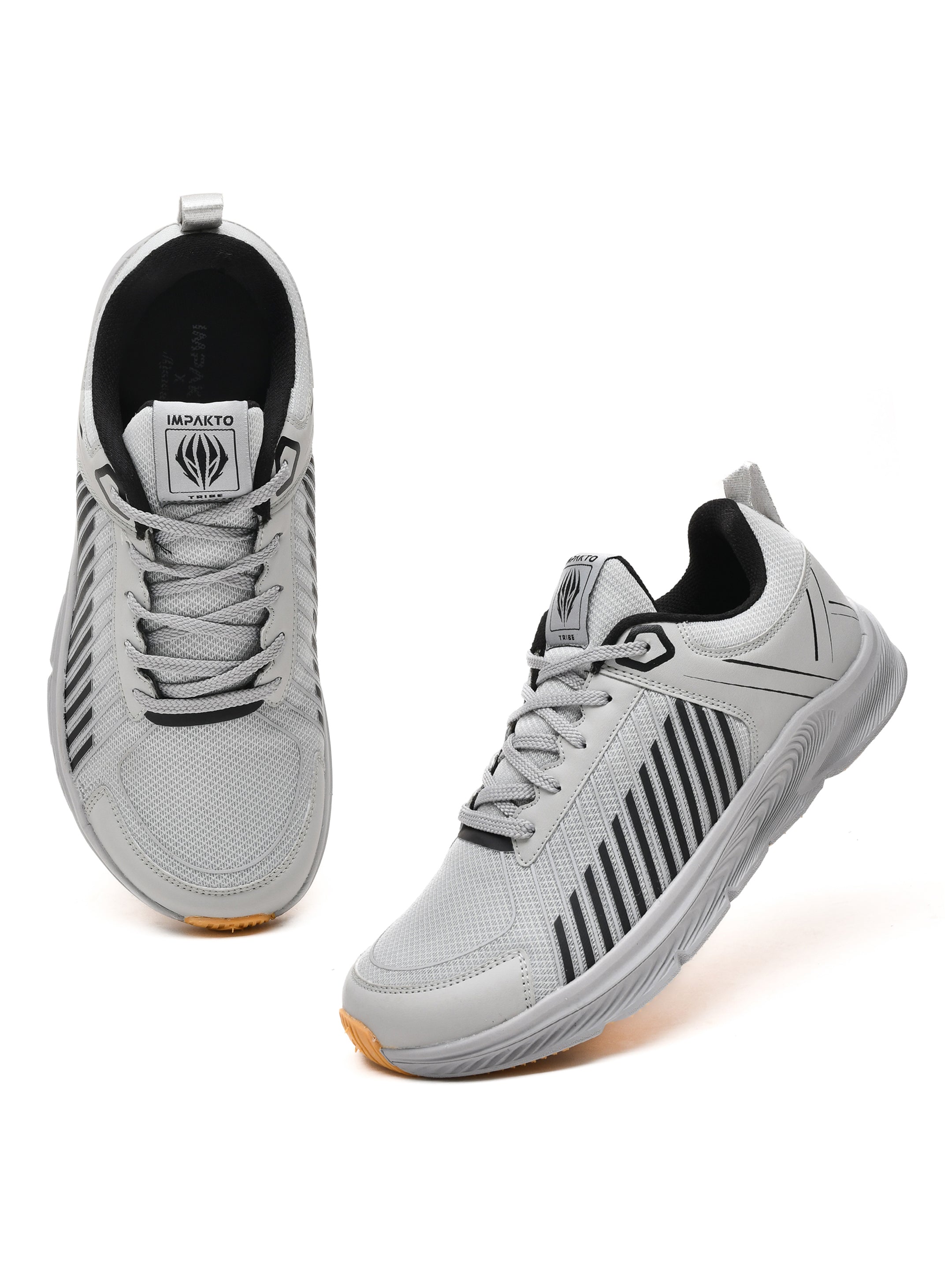 Impakto Men's Grey Court Shoe - AS3387