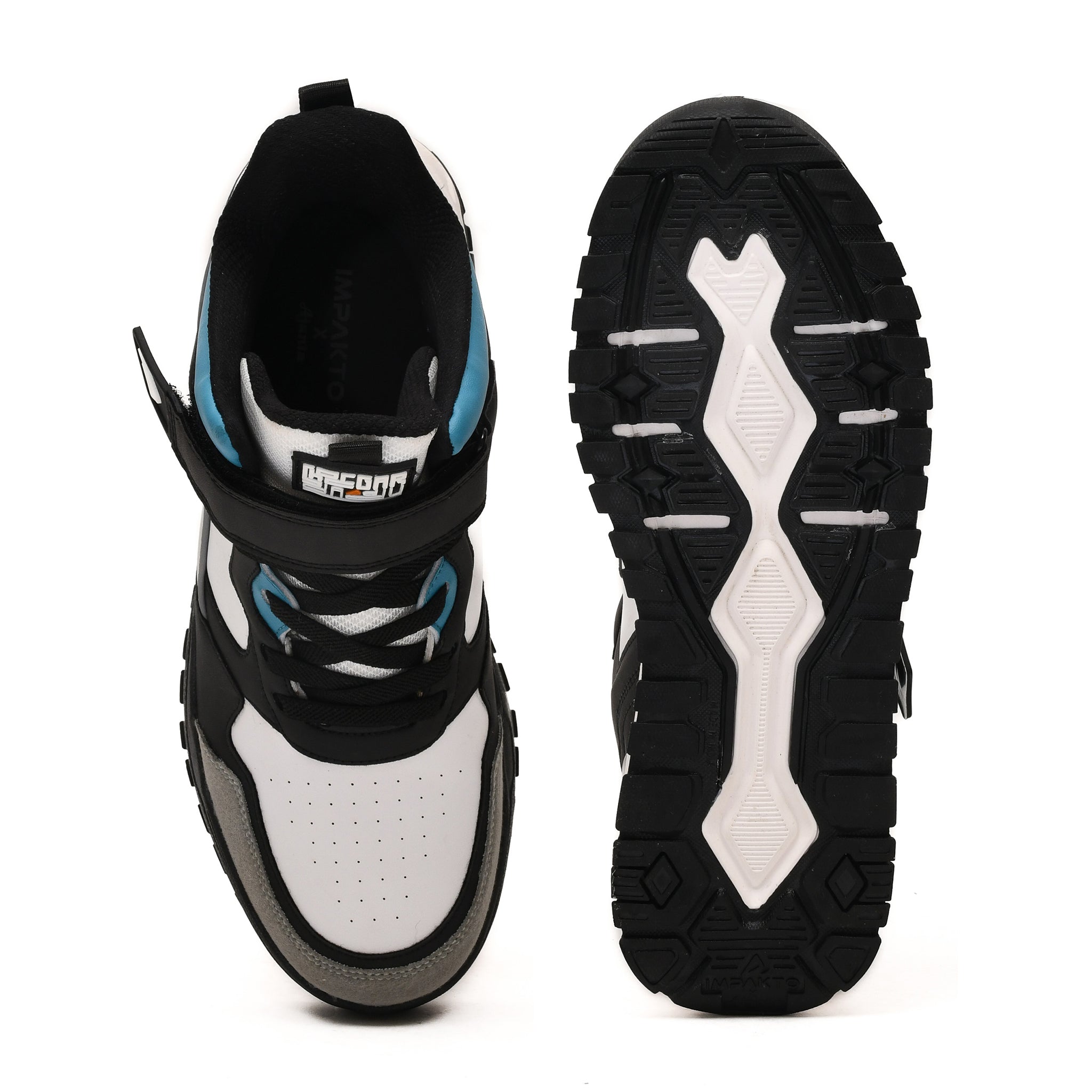 Impakto Shoegardaddy Men’s Teal Velcro High-Top Sneakers – AS3335