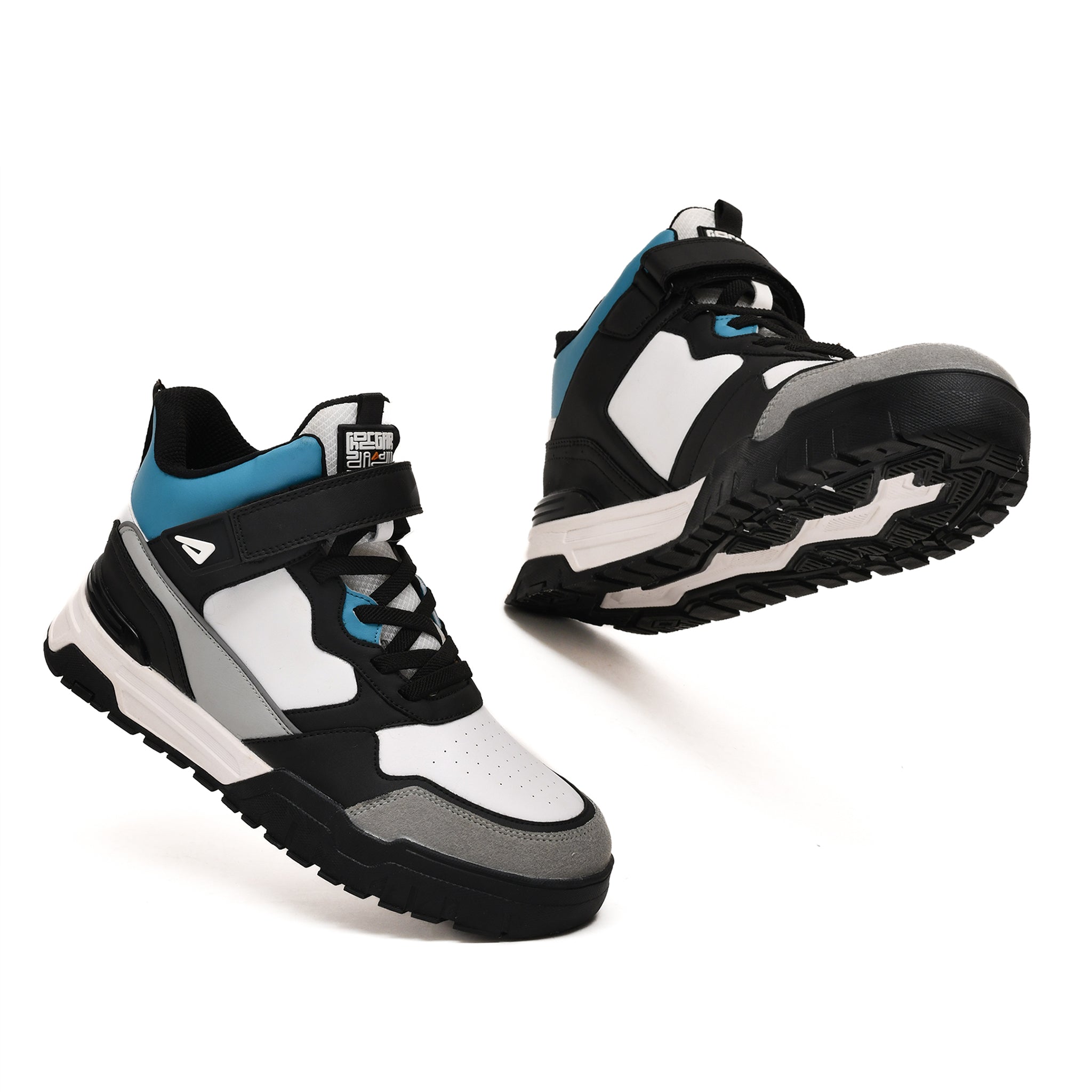 Impakto Shoegardaddy Men’s Teal Velcro High-Top Sneakers – AS3335