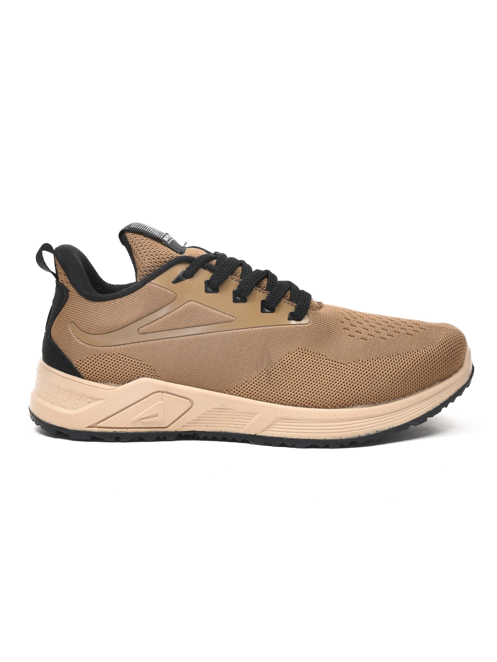 Impakto JetGrip Tan Court Shoes With Minimalist Sporty Design & PU Cushioning- AS3417