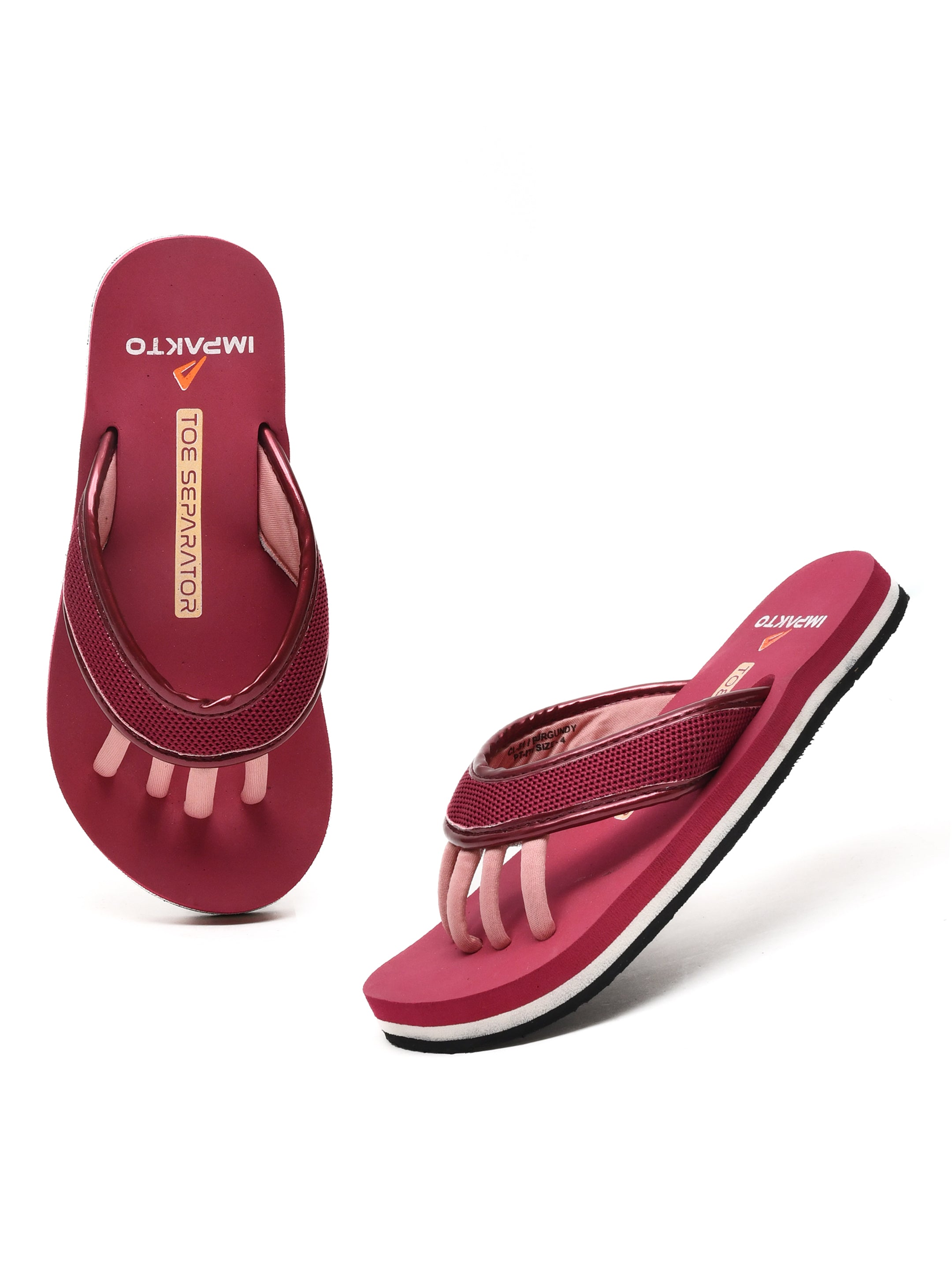 Impakto Barefoot Wide Feet Wellness Scientific 5-Finger Comfort Slipper for Women – Durable Outdoor & Indoor Wear -BM4004