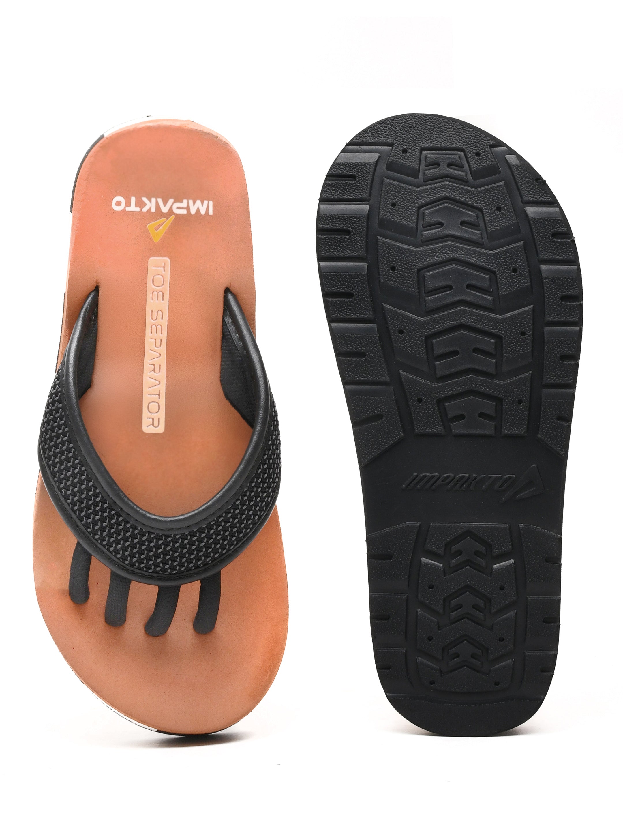 Impakto Barefoot Wide Feet Wellness Scientific 5-Finger Comfort Slipper for Men – Durable Outdoor & Indoor Wear -BM3022