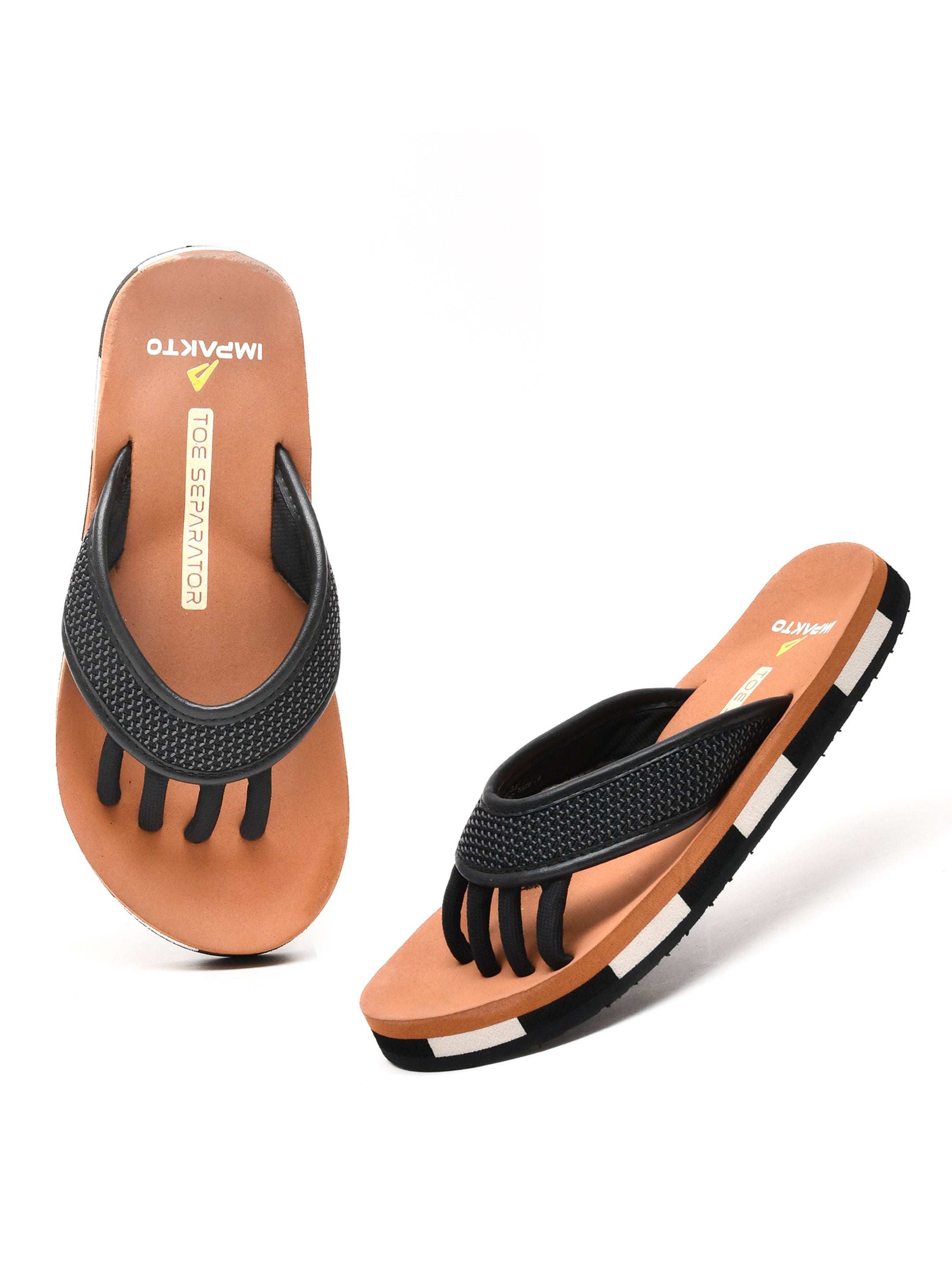 Impakto Barefoot Wide Feet Wellness Scientific 5-Finger Comfort Slipper for Men – Durable Outdoor & Indoor Wear -BM3022